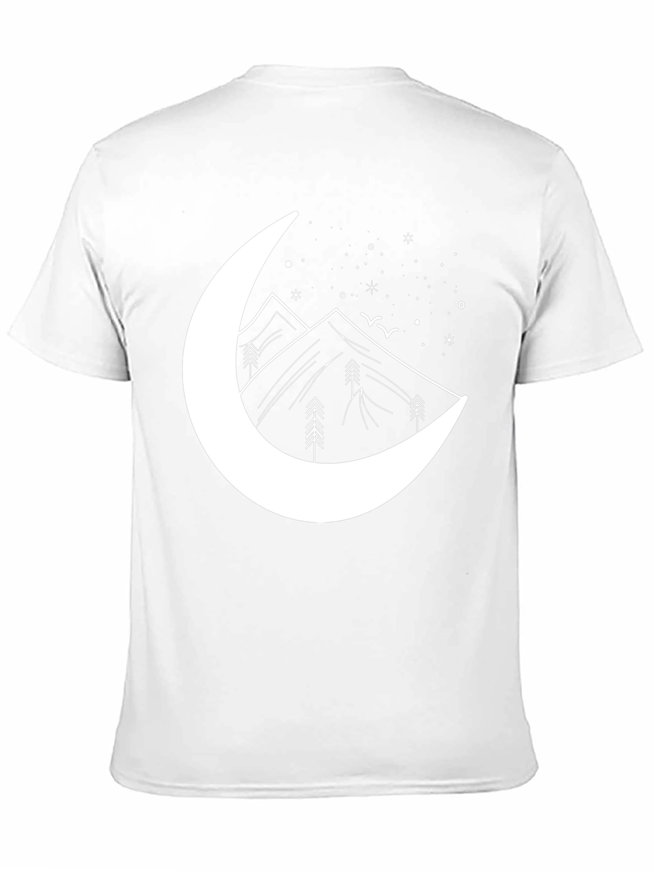 Moon & Mountains Graphic Tee - Black