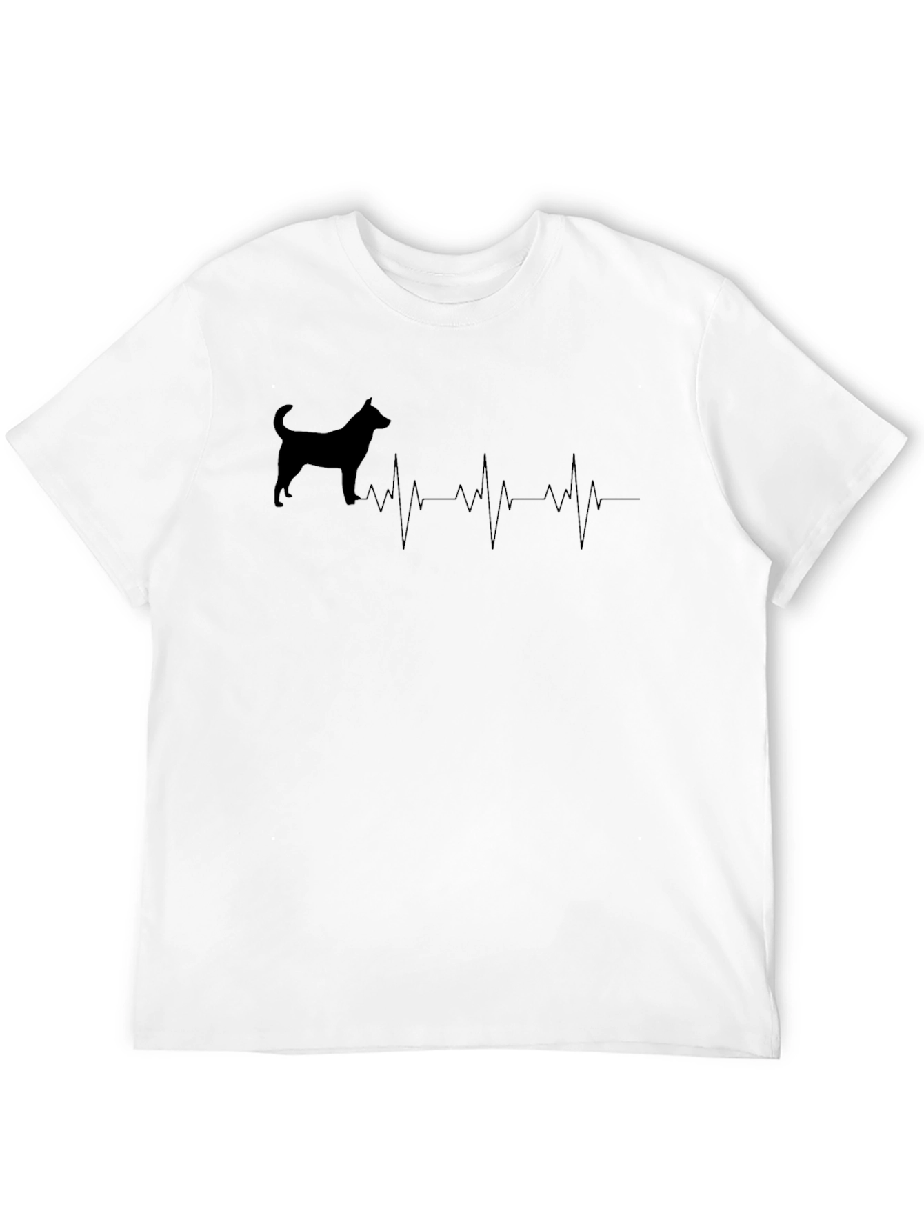 Dog Heartbeat T-Shirt - Black - Unisex