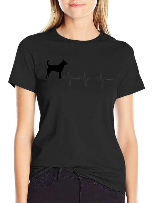 Dog Heartbeat T-Shirt - Black - Unisex