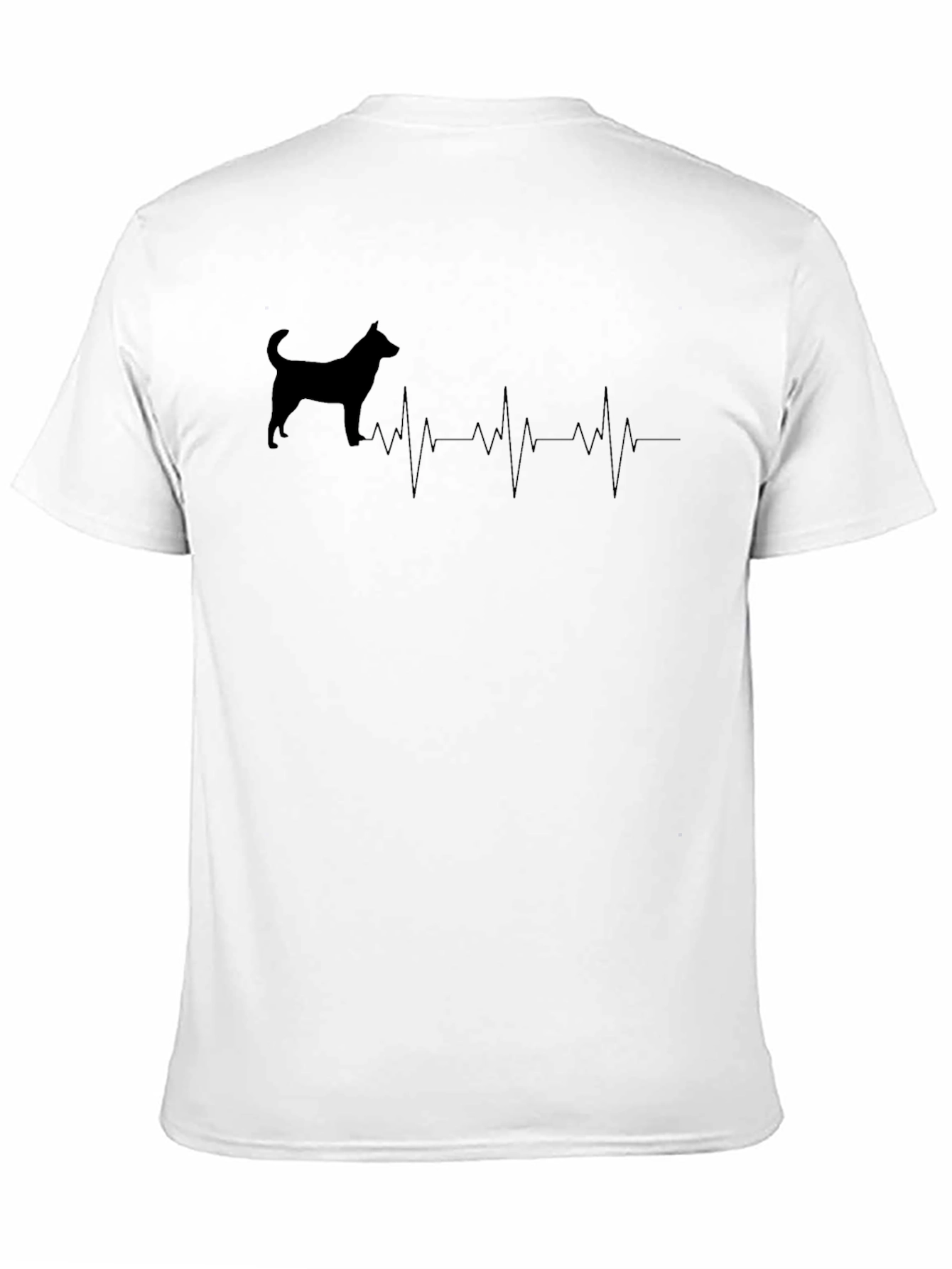 Dog Heartbeat T-Shirt - Black - Unisex