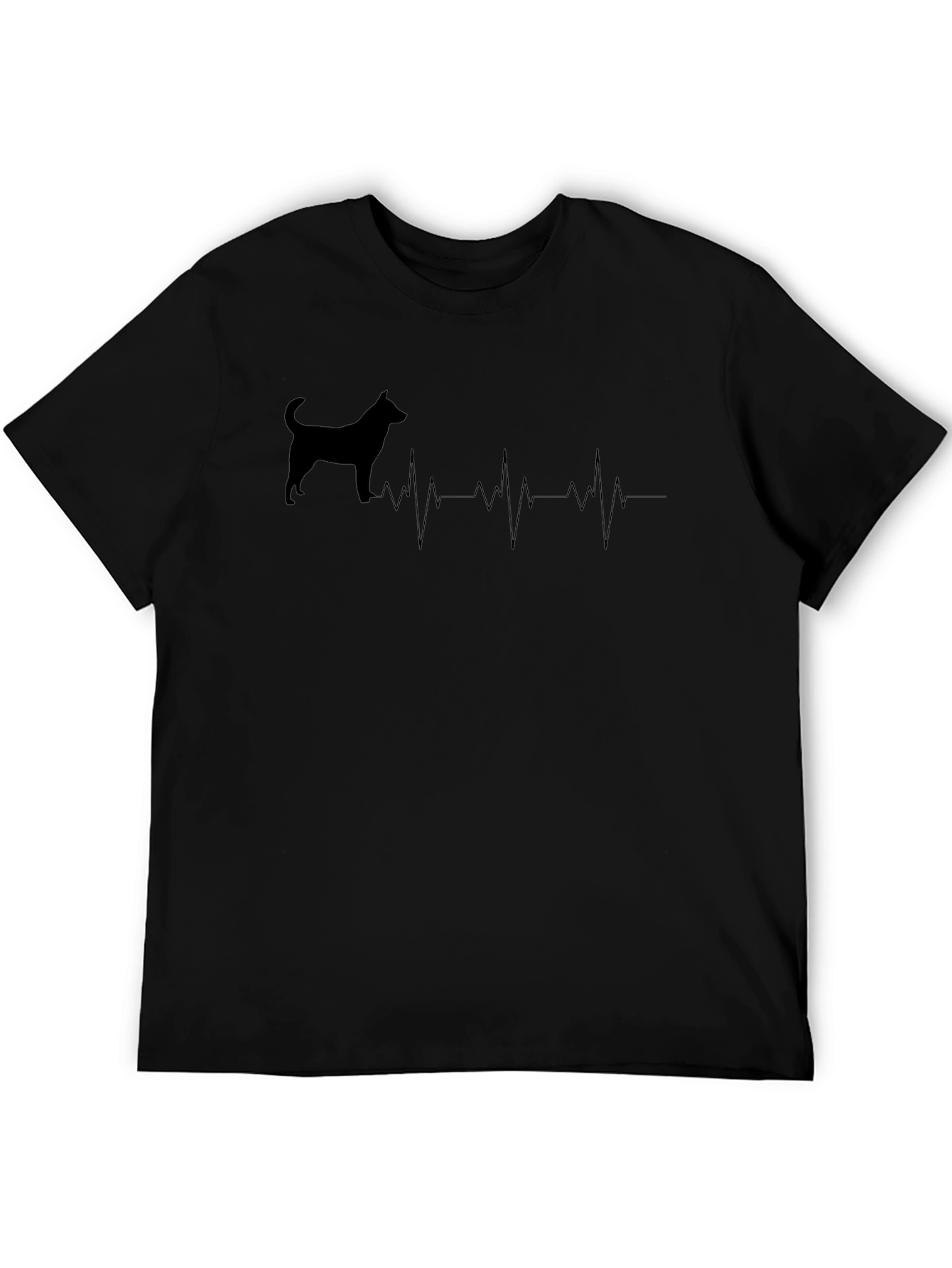 Dog Heartbeat T-Shirt - Black - Unisex