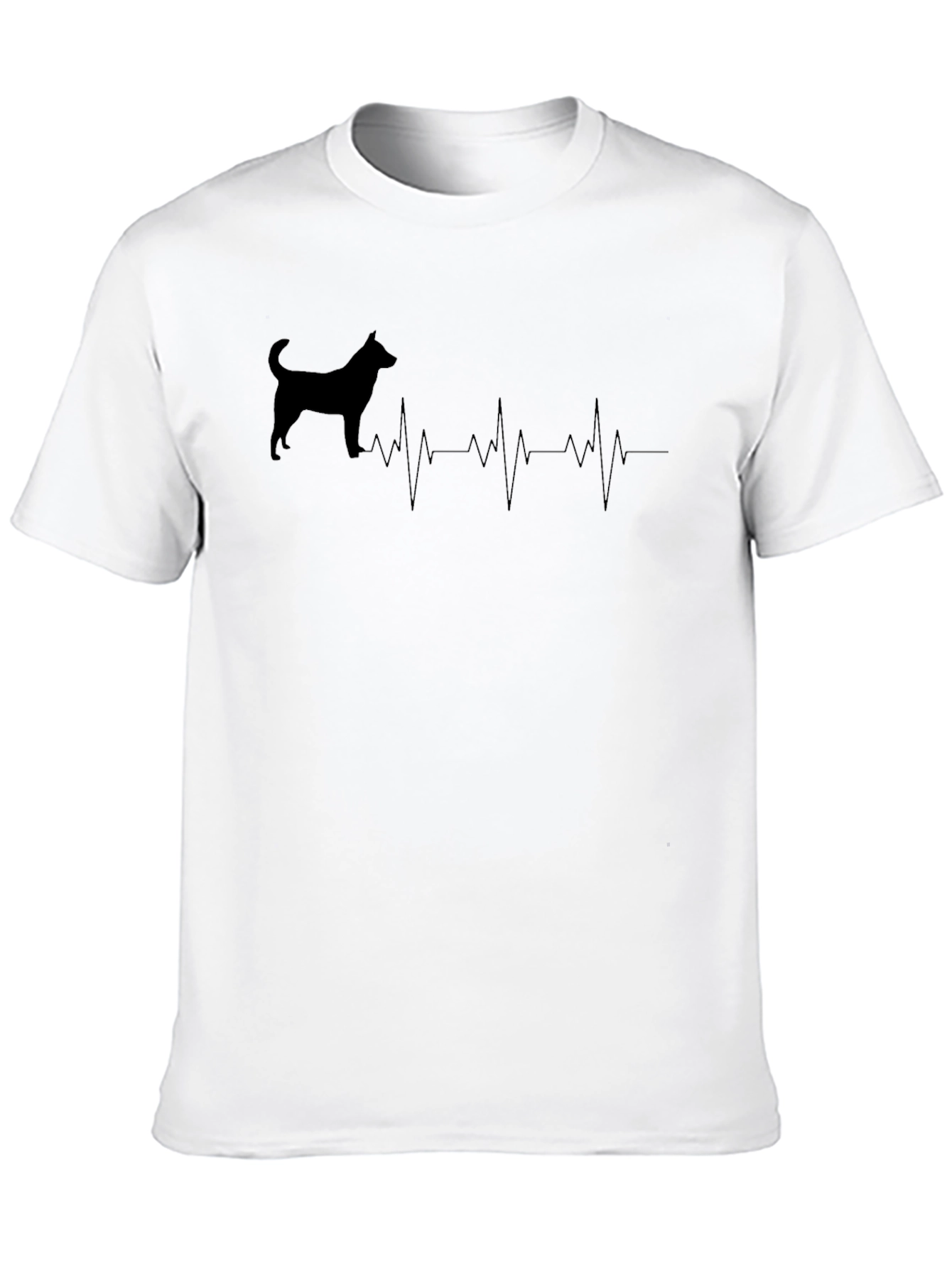 Dog Heartbeat T-Shirt - Black - Unisex