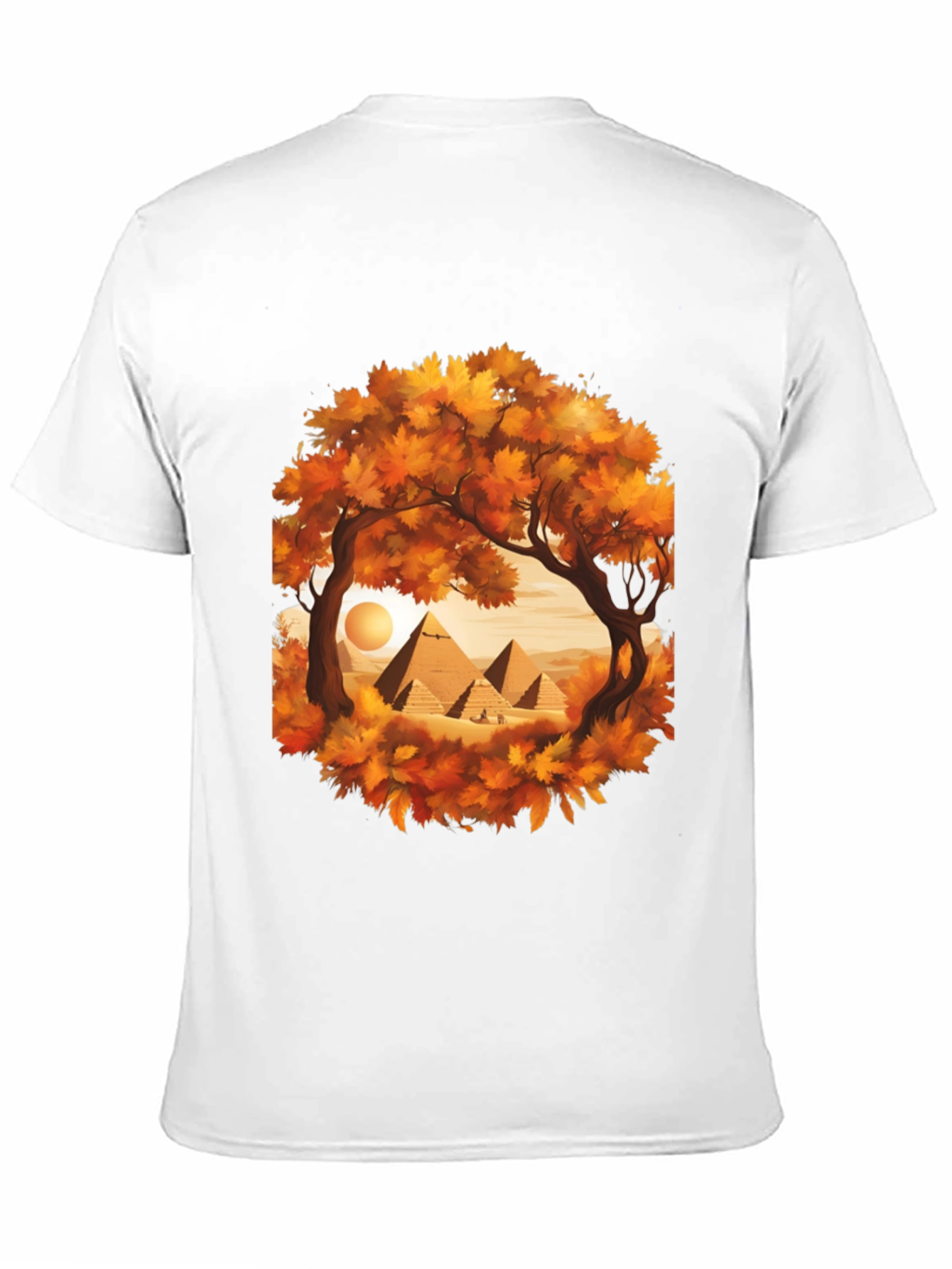 Egyptian Pyramid Graphic Tee - Autumn Trees