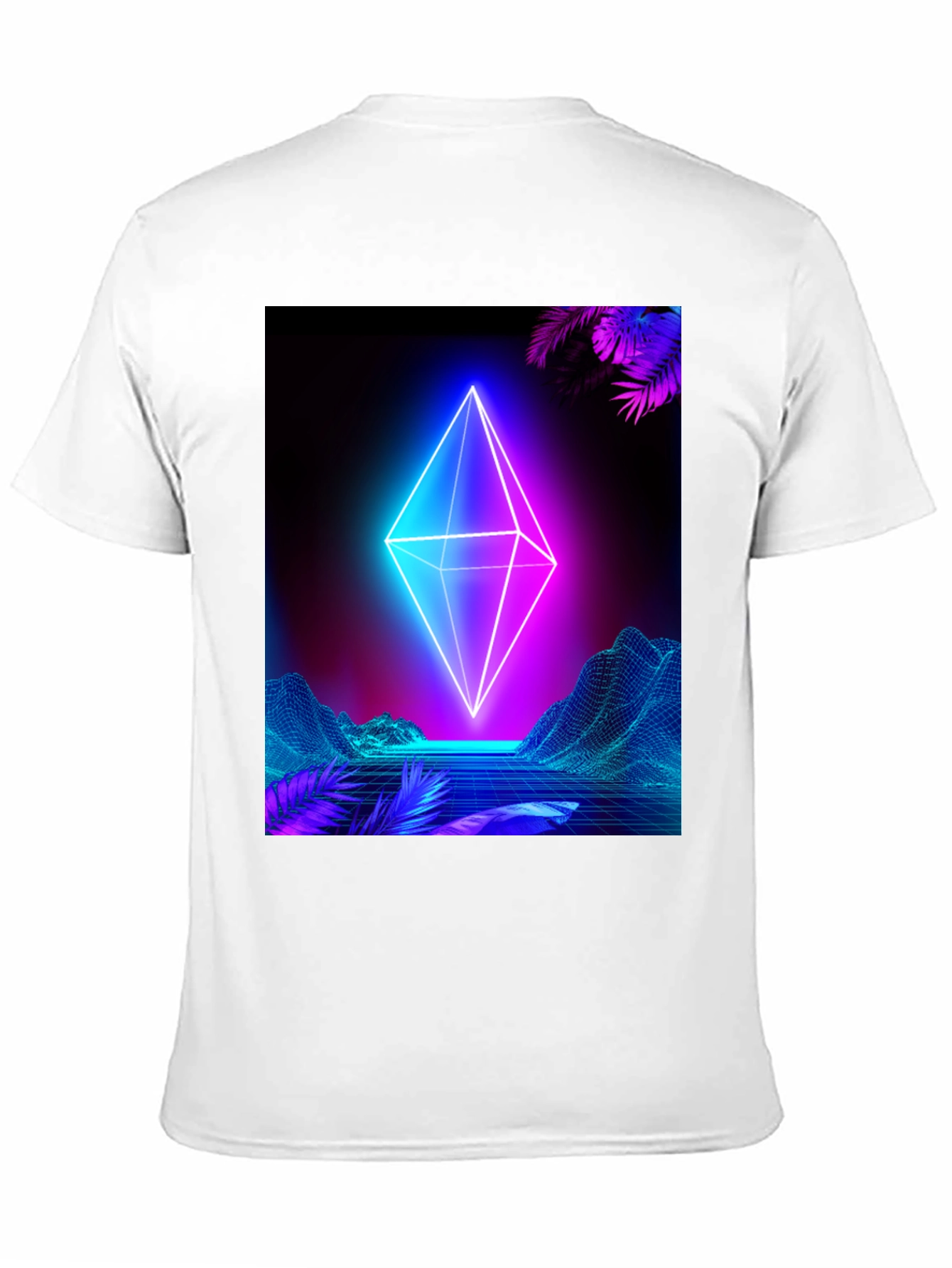 Neon Geometric T-Shirt - Cyberpunk Aesthetic