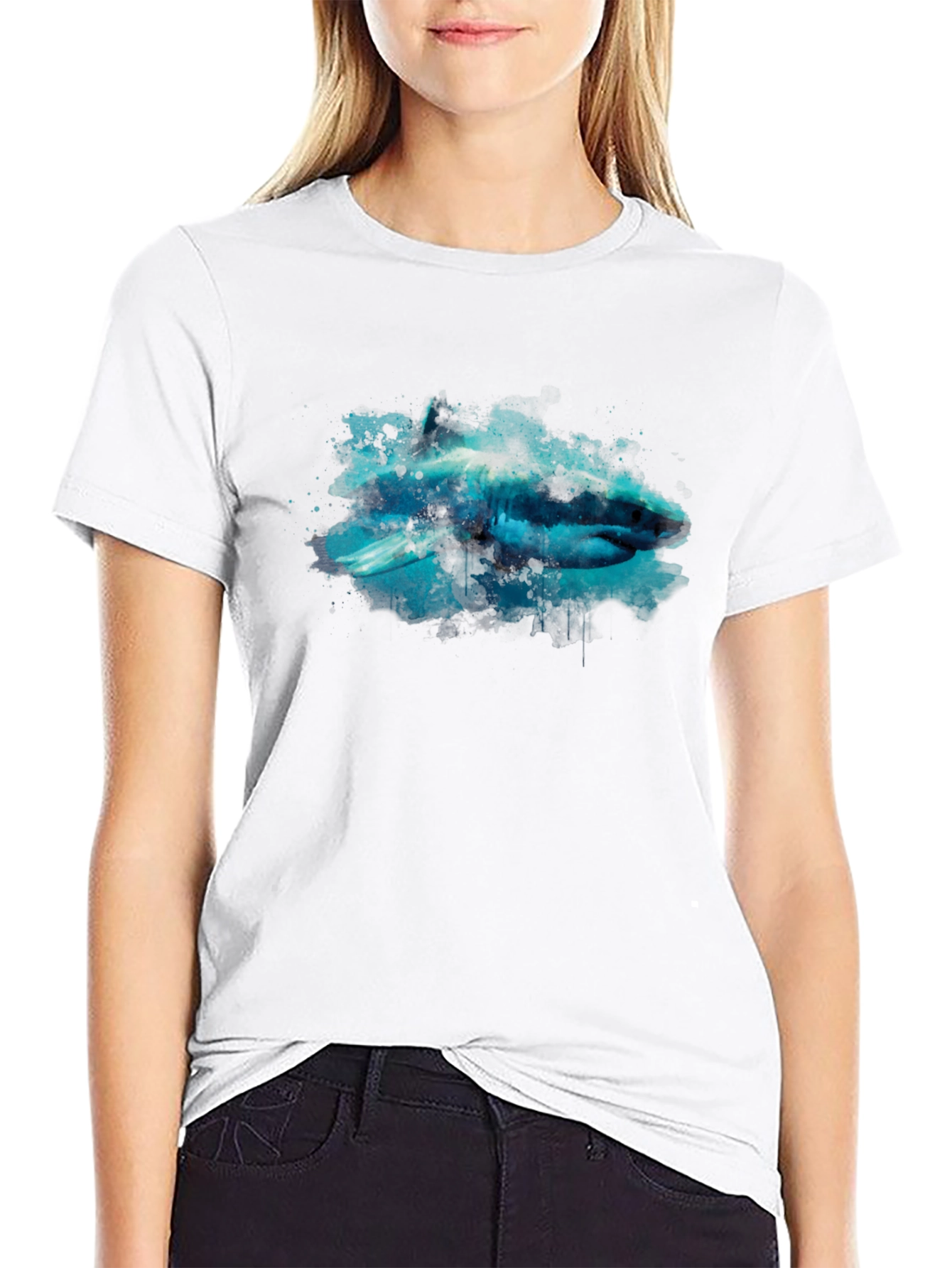 Shark Graphic Black T-Shirt