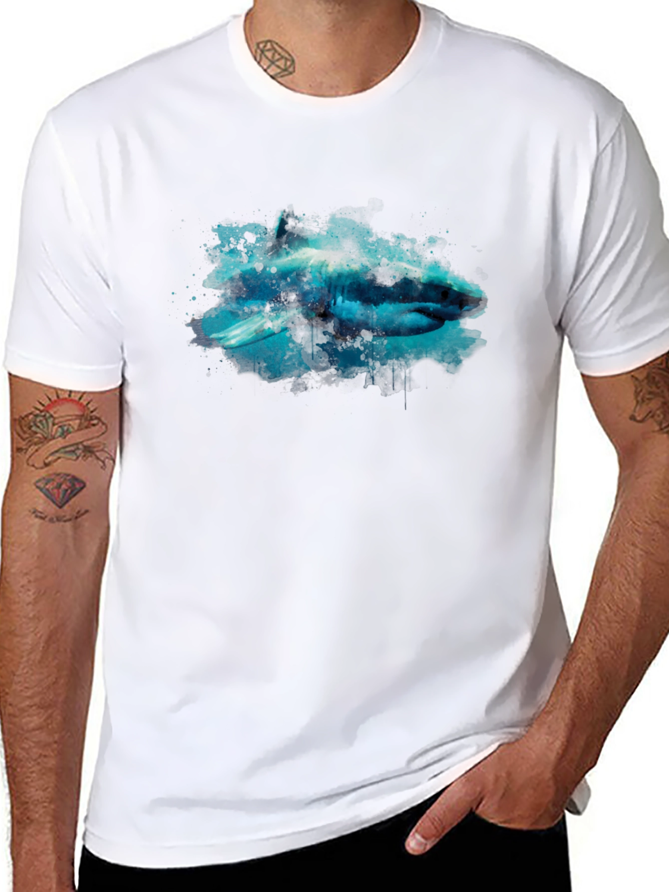Shark Graphic Black T-Shirt
