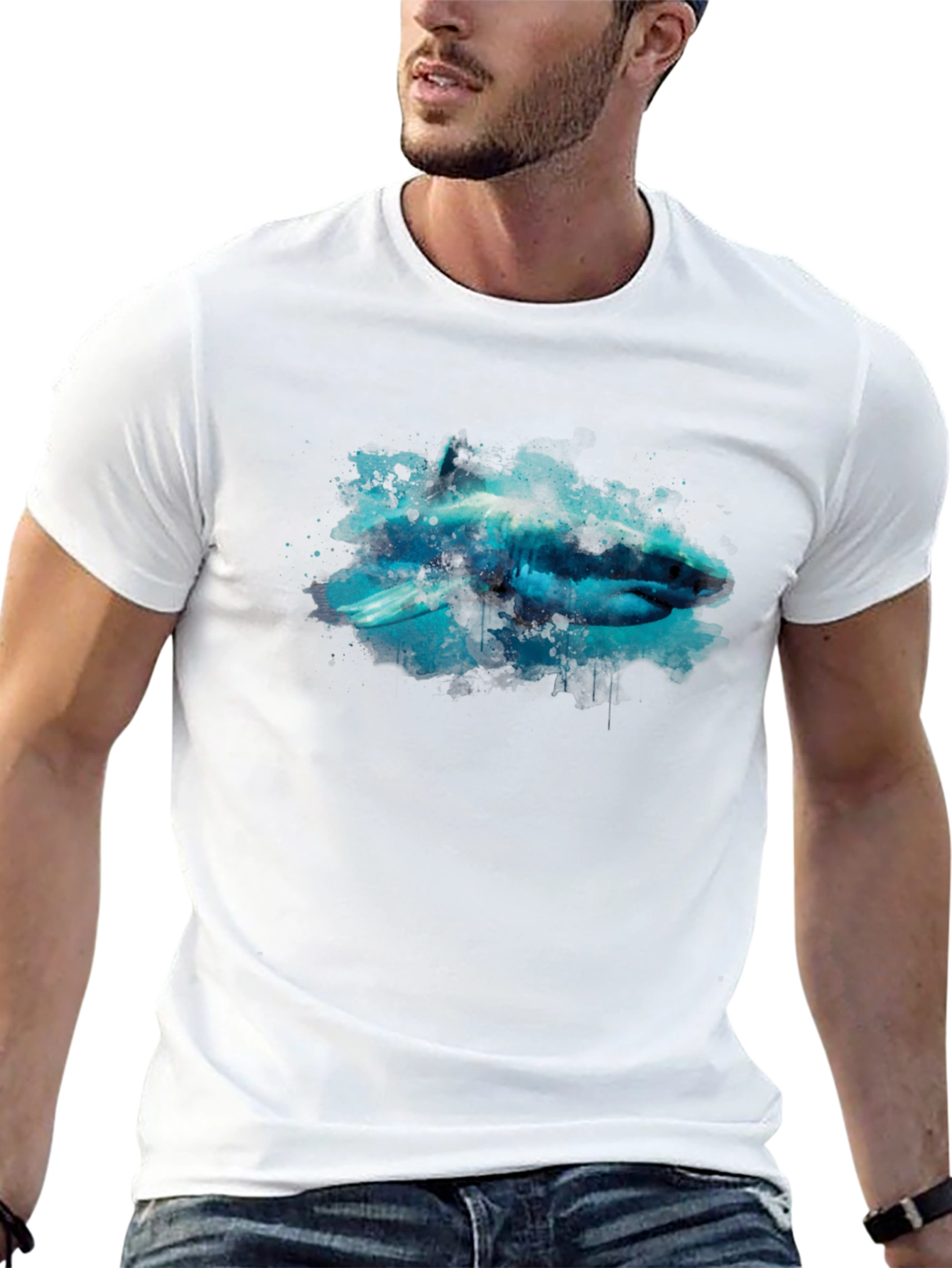 Shark Graphic Black T-Shirt