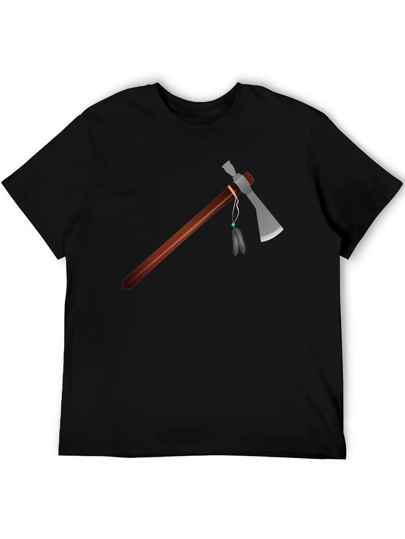 Tomahawk Axe Graphic Tee - Black Cotton T-Shirt