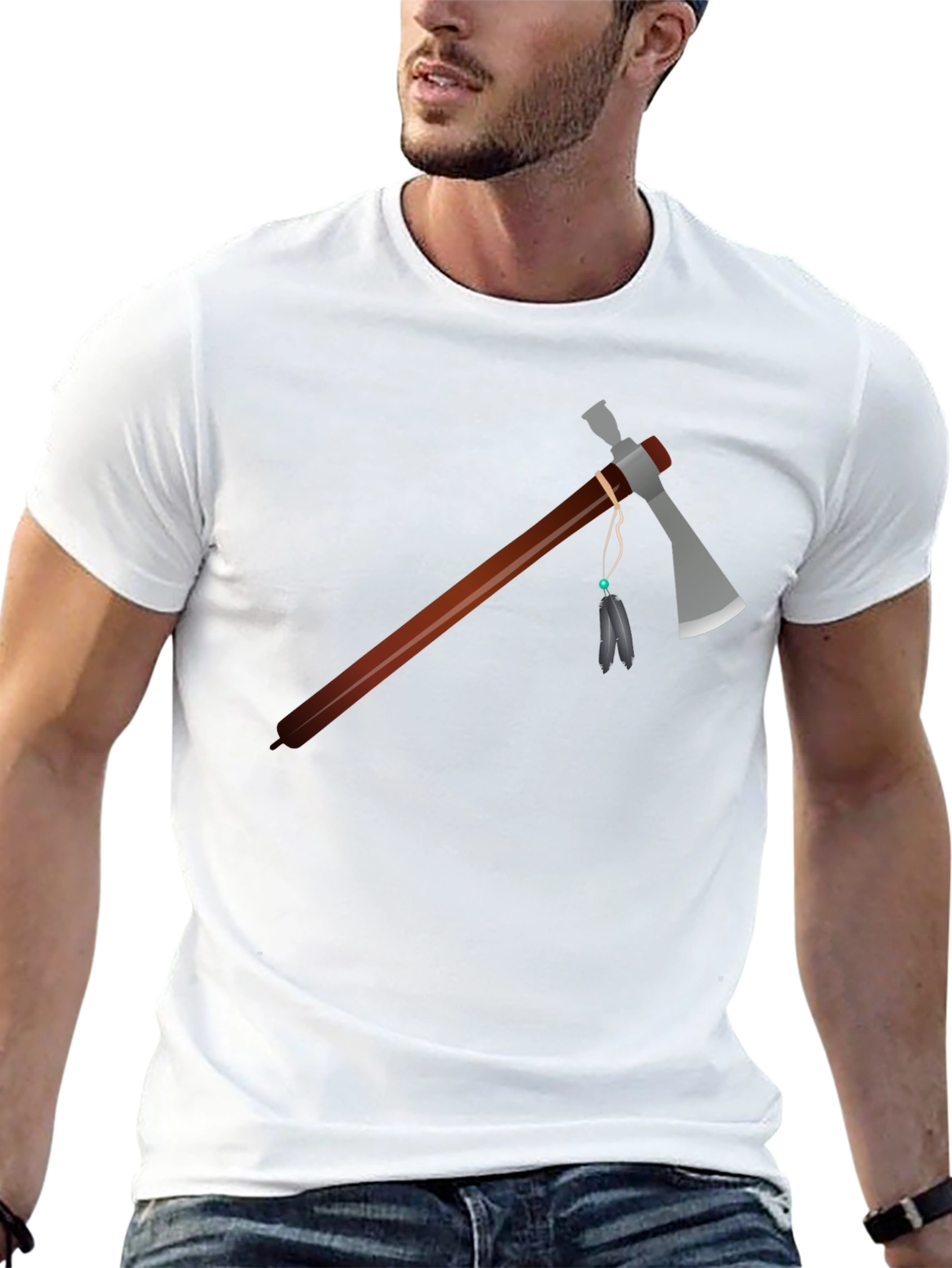 Tomahawk Axe Graphic Tee - Black Cotton T-Shirt