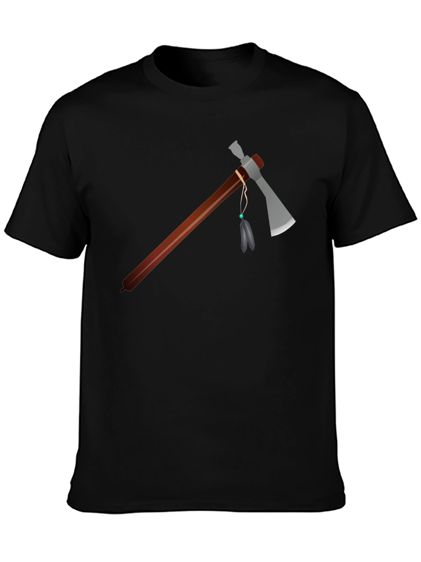 Tomahawk Axe Graphic Tee - Black Cotton T-Shirt