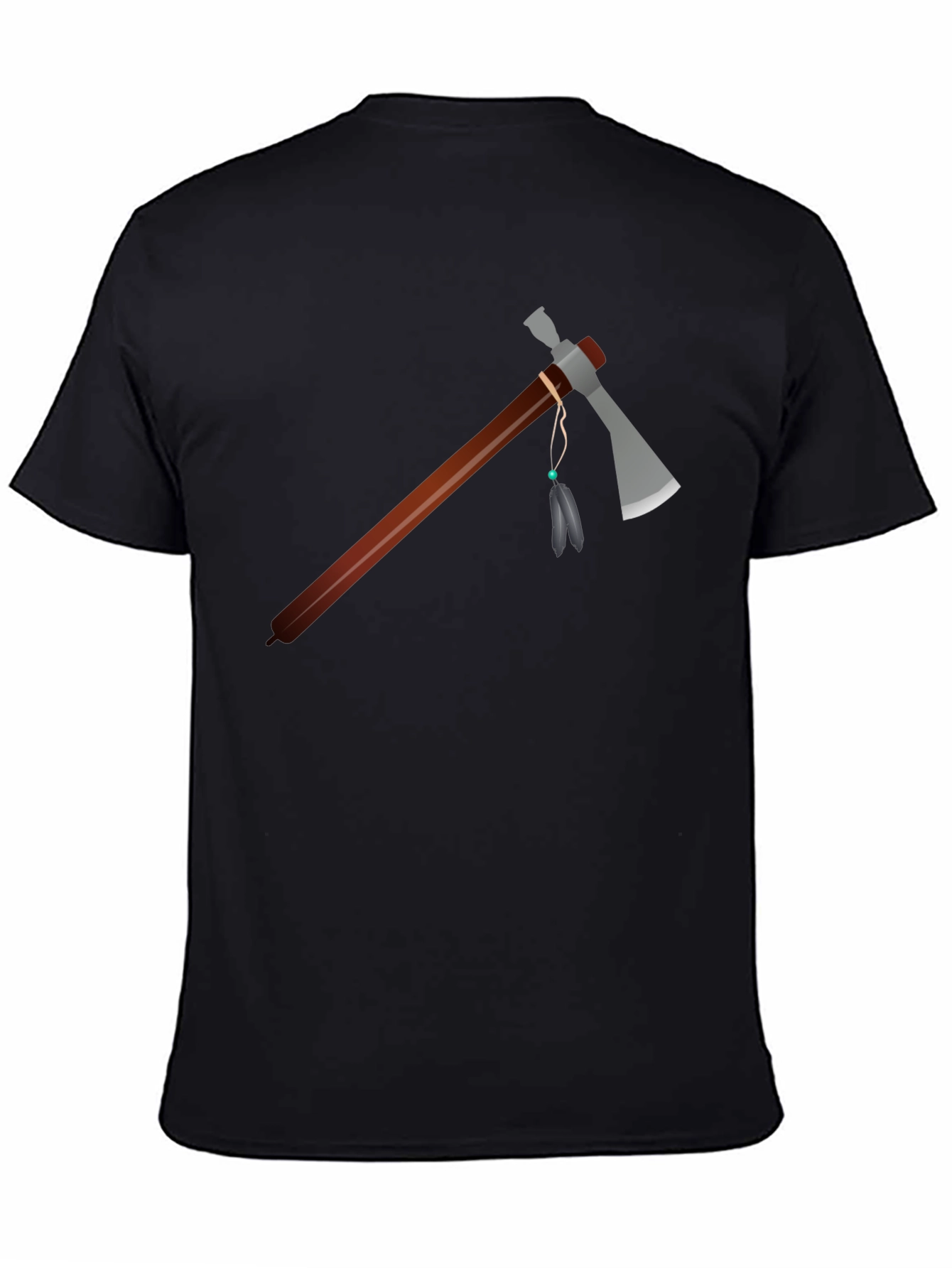 Tomahawk Axe Graphic Tee - Black Cotton T-Shirt