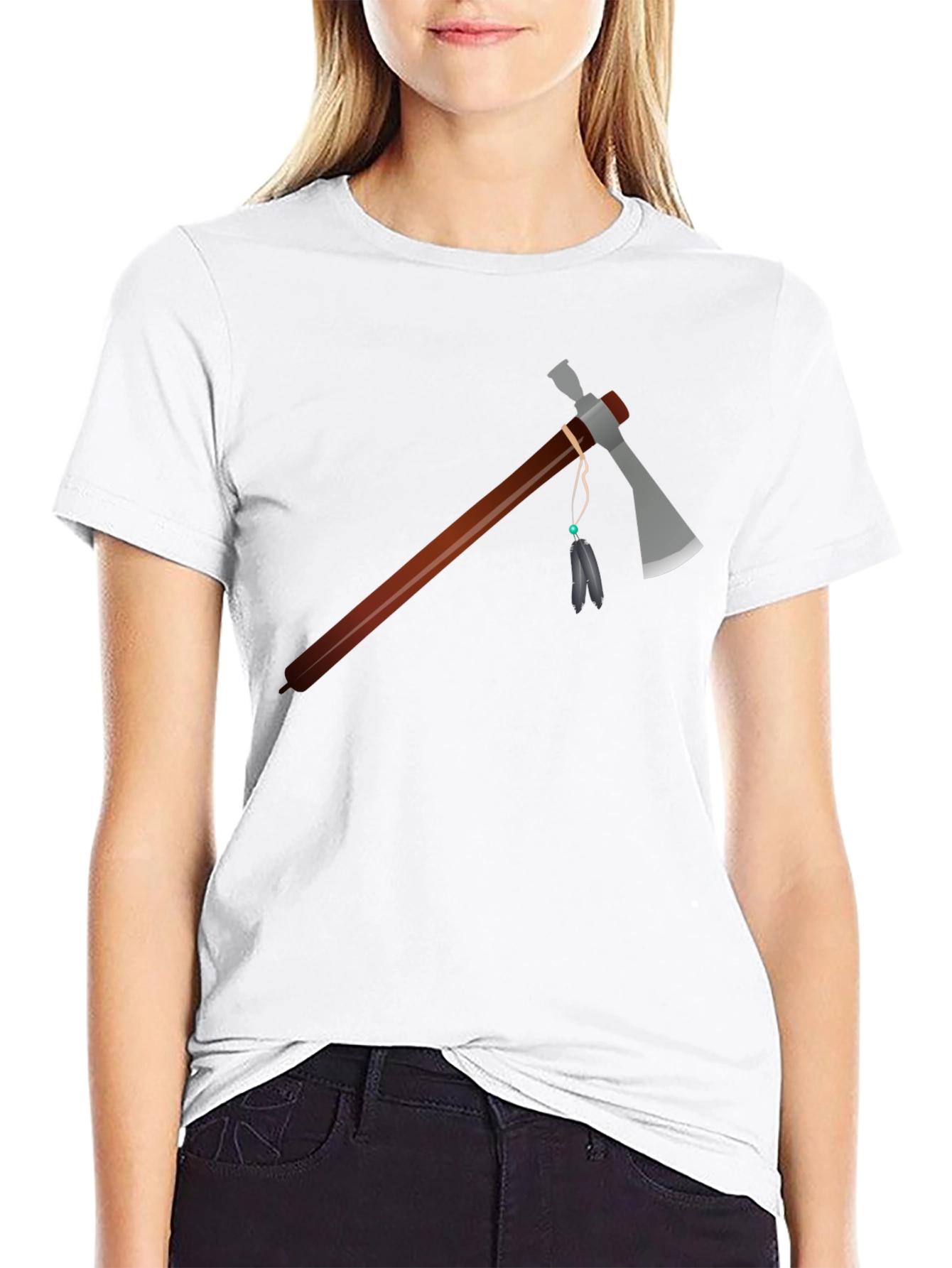 Tomahawk Axe Graphic Tee - Black Cotton T-Shirt