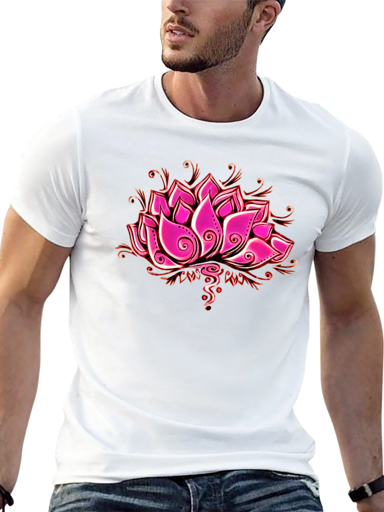 Lotus Flower Graphic T-Shirt