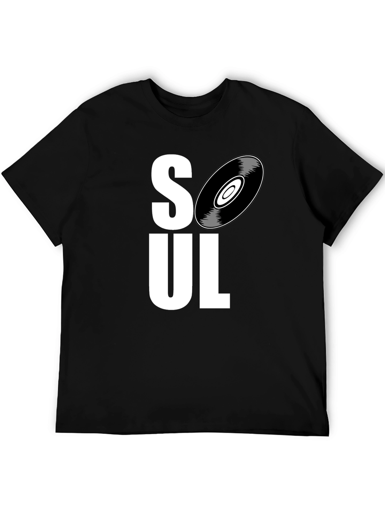 Soul Music Graphic Tee - Black Cotton T-Shirt