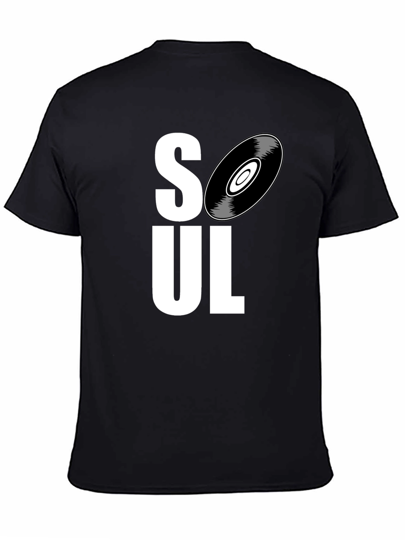 Soul Music Graphic Tee - Black Cotton T-Shirt