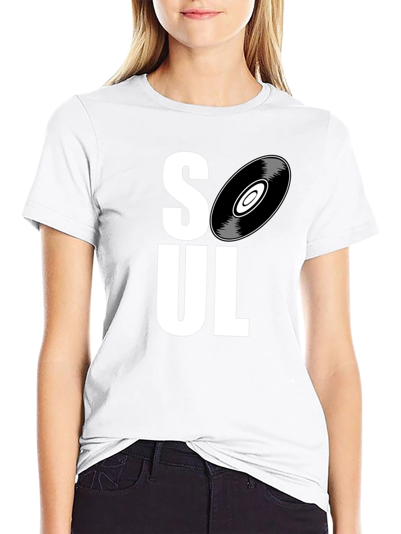Soul Music Graphic Tee - Black Cotton T-Shirt