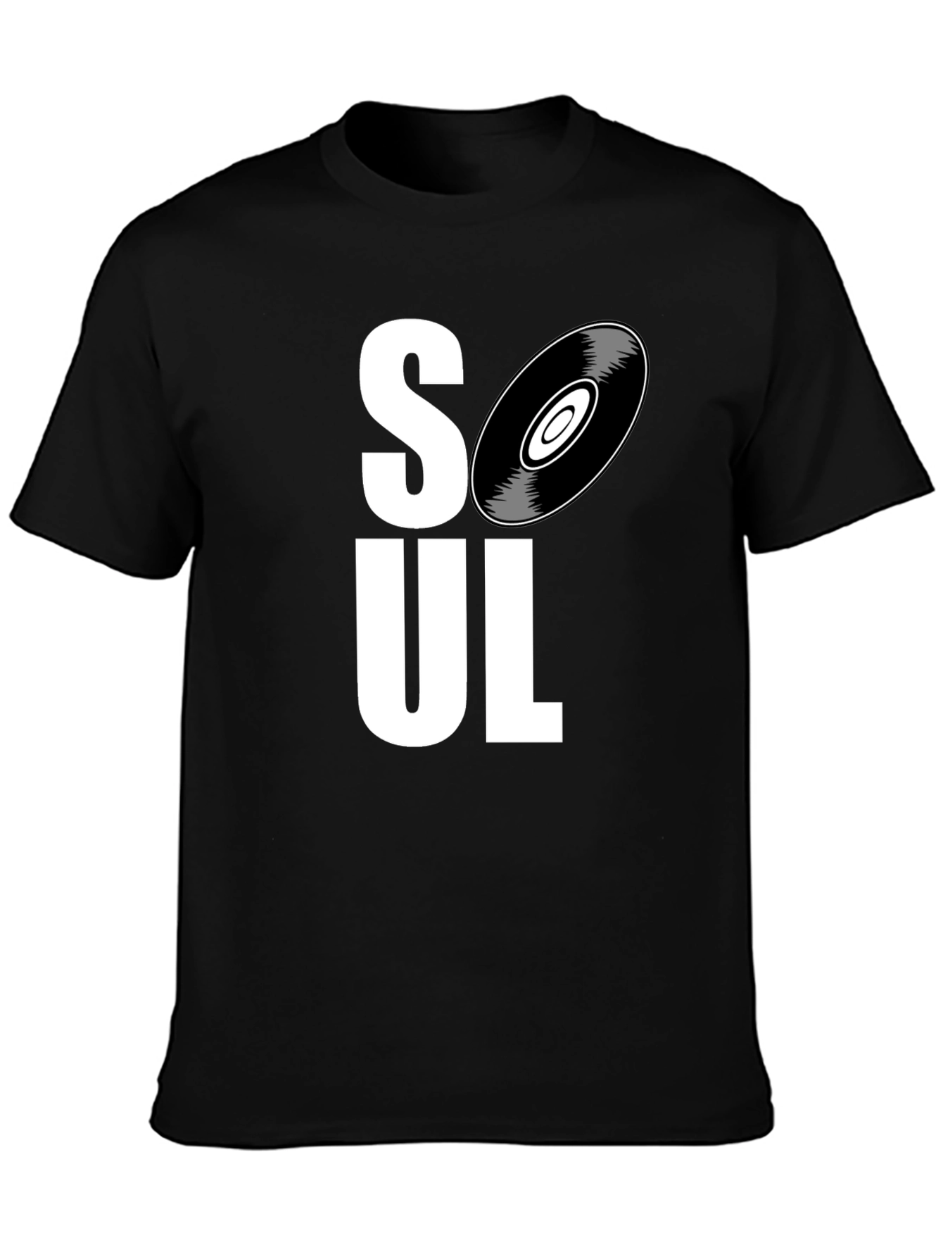 Soul Music Graphic Tee - Black Cotton T-Shirt