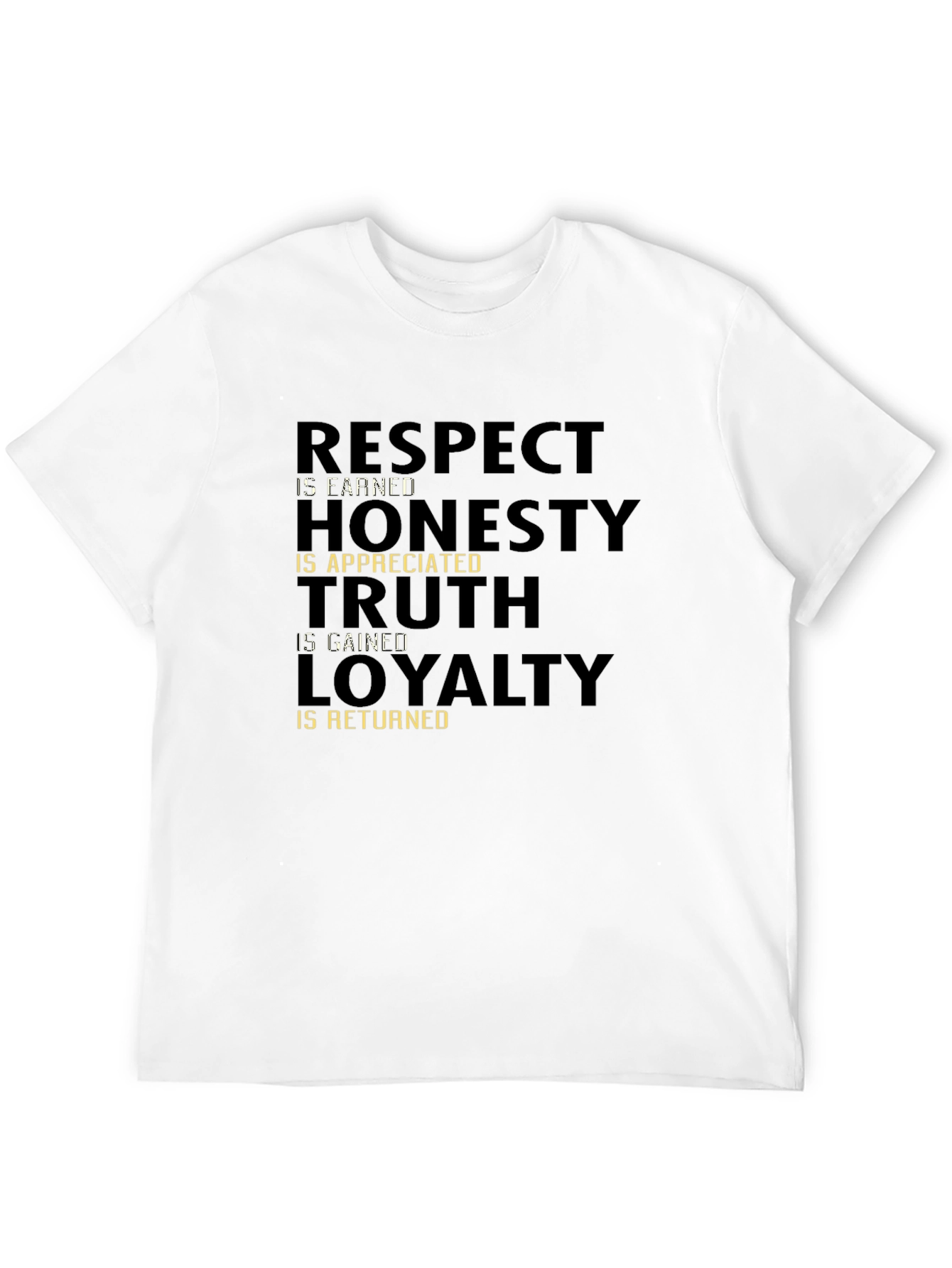 Respect Honesty Truth Loyalty Graphic T-Shirt
