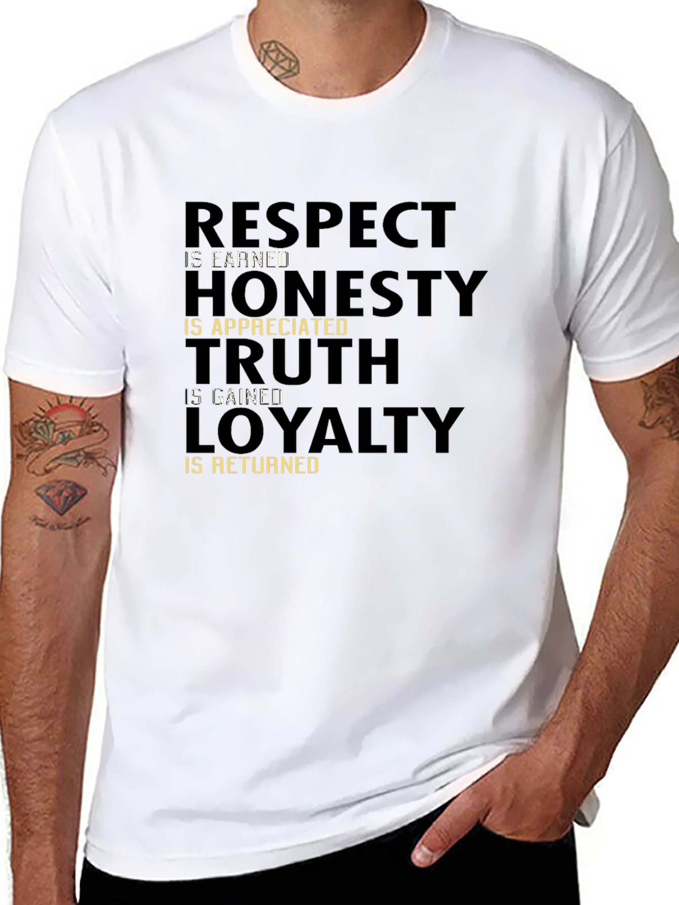 Respect Honesty Truth Loyalty Graphic T-Shirt
