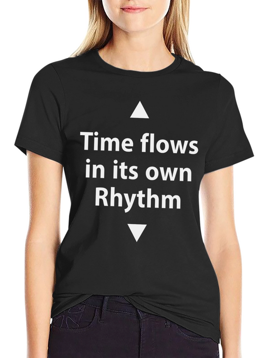 Time Flows T-Shirt - Black Graphic Tee
