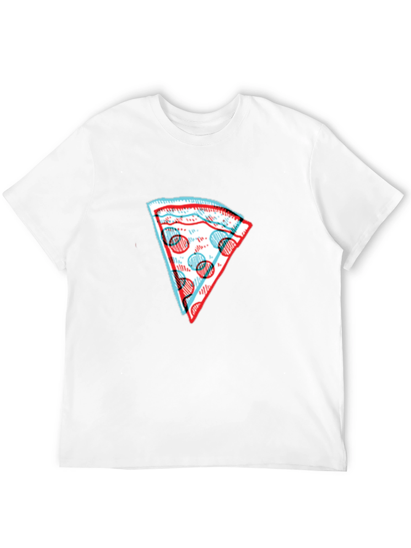 Pizza Slice Graphic Tee - Stylish Mens Black T-Shirt