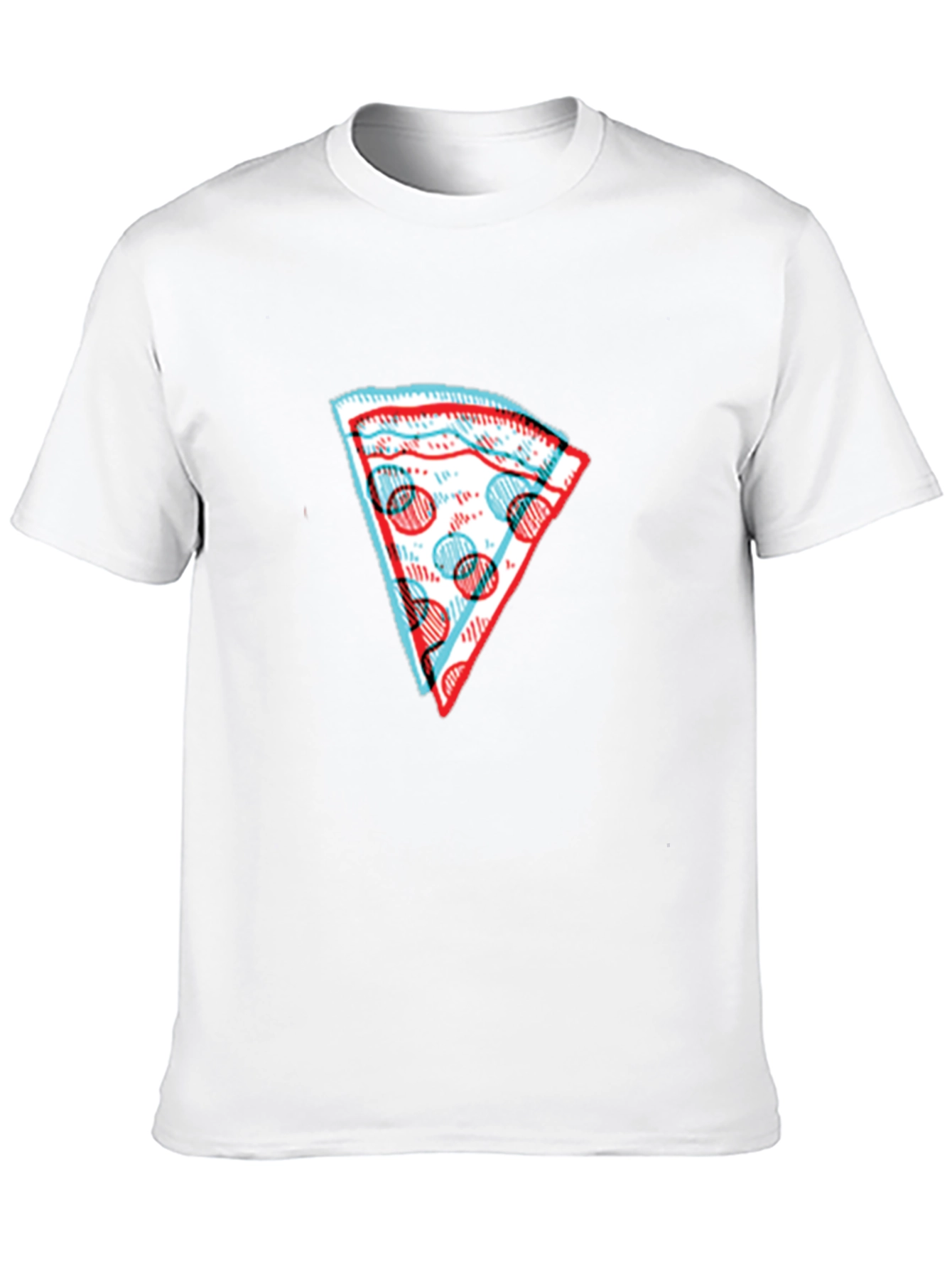 Pizza Slice Graphic Tee - Stylish Mens Black T-Shirt