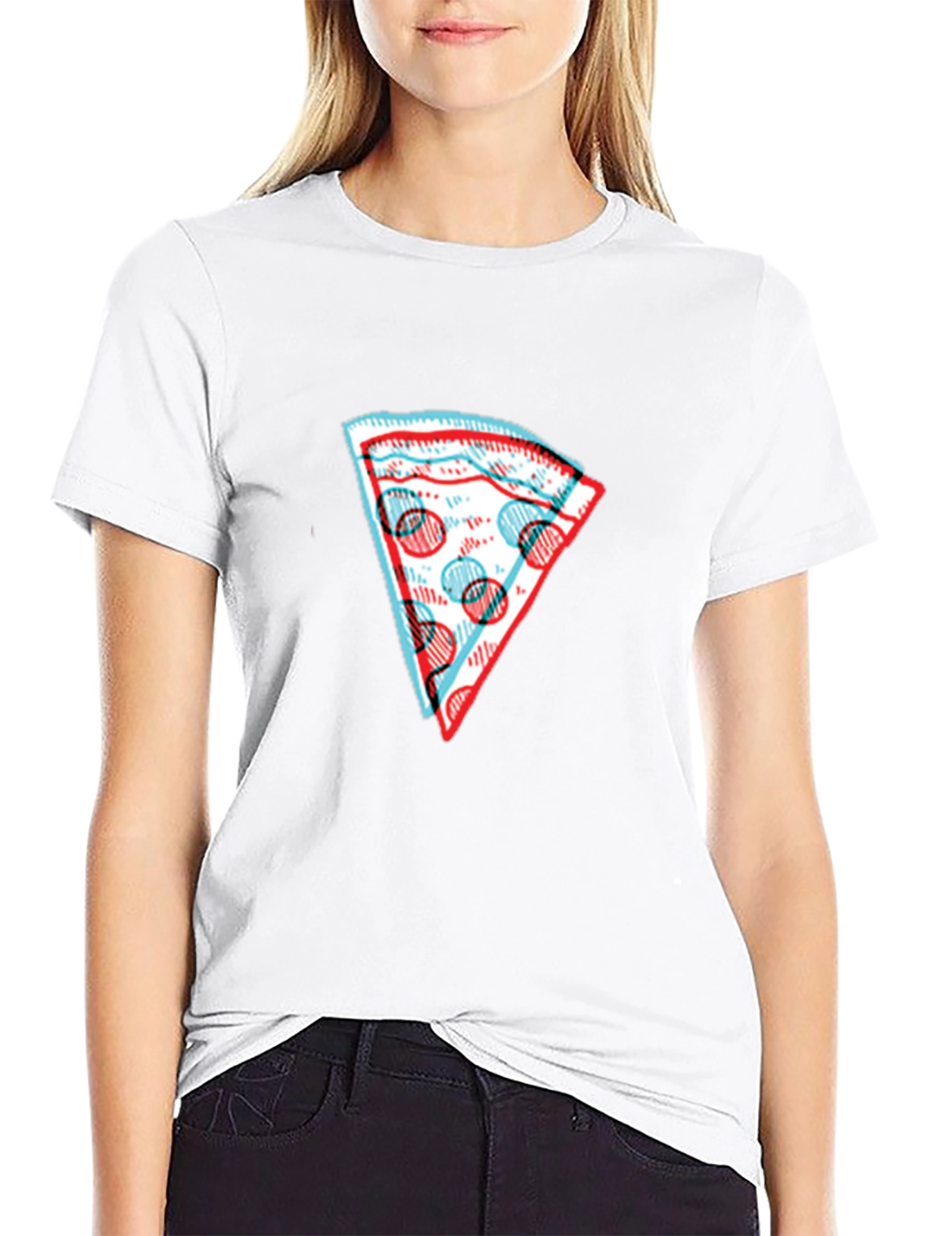 Pizza Slice Graphic Tee - Stylish Mens Black T-Shirt