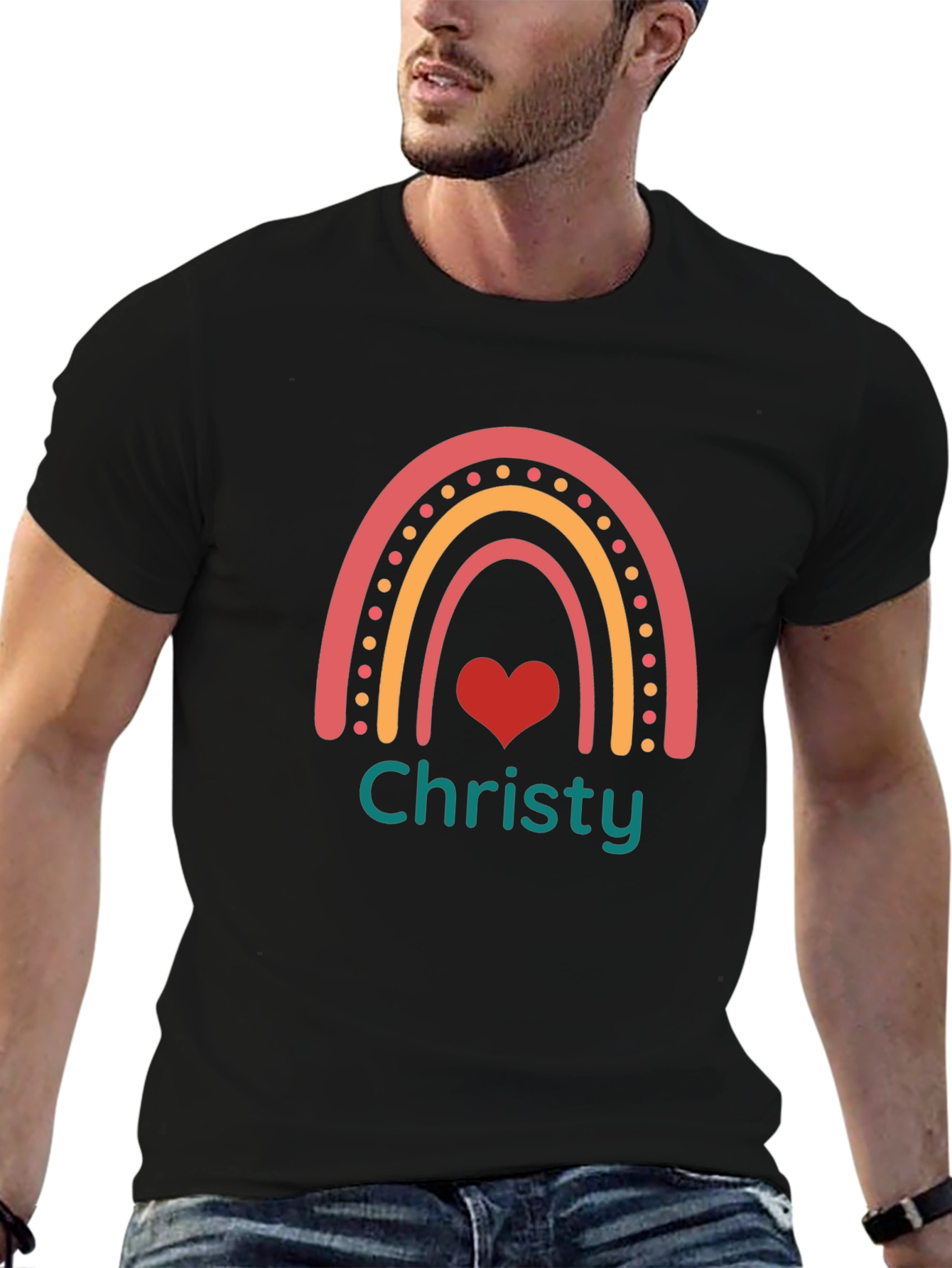 Rainbow Christy T-Shirt - Personalized Name Tee