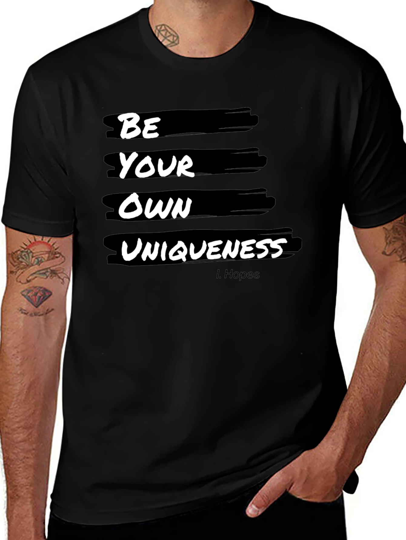 Be Your Own Uniqueness Graphic Tee - Black