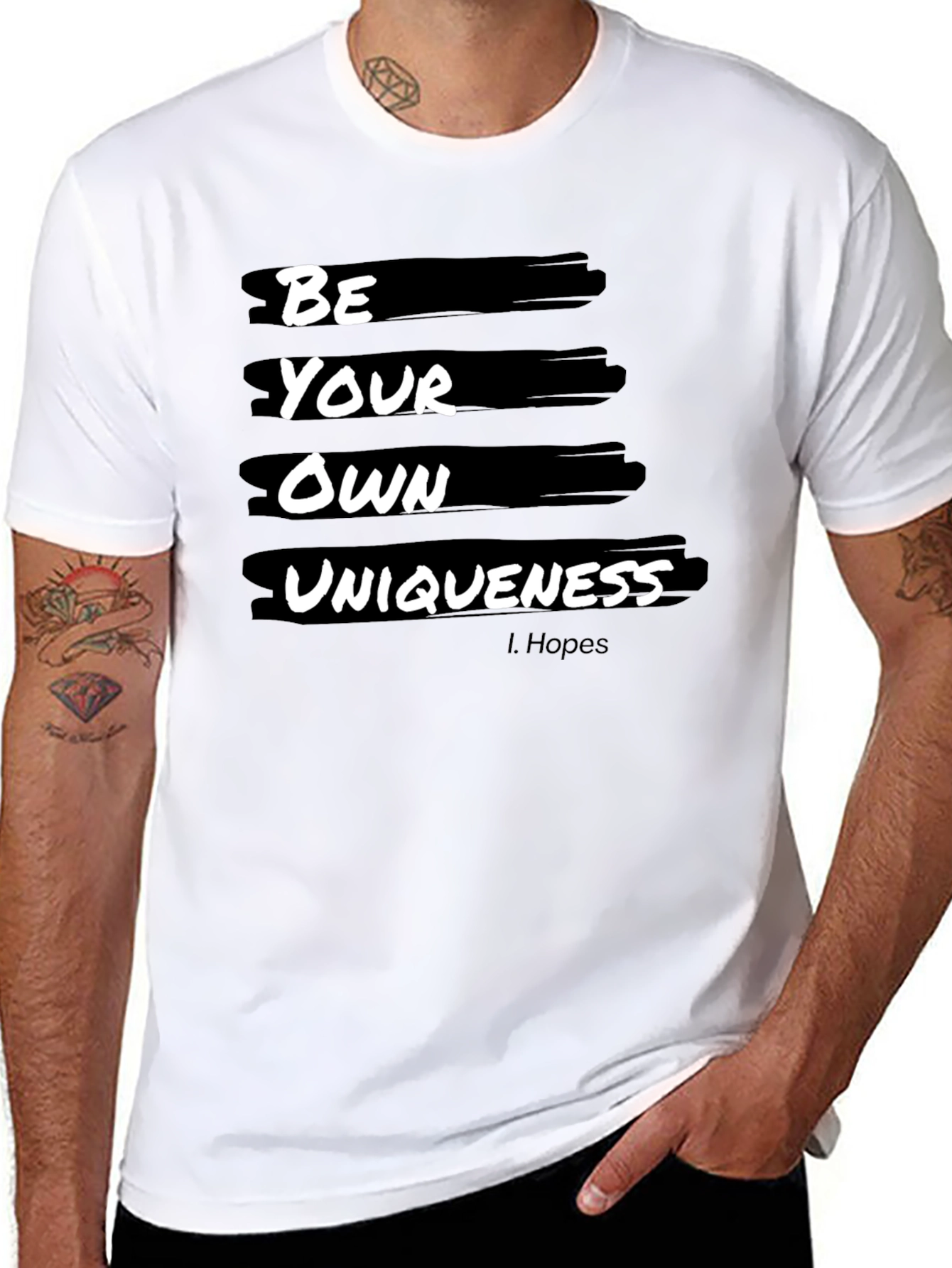 Be Your Own Uniqueness Graphic Tee - Black