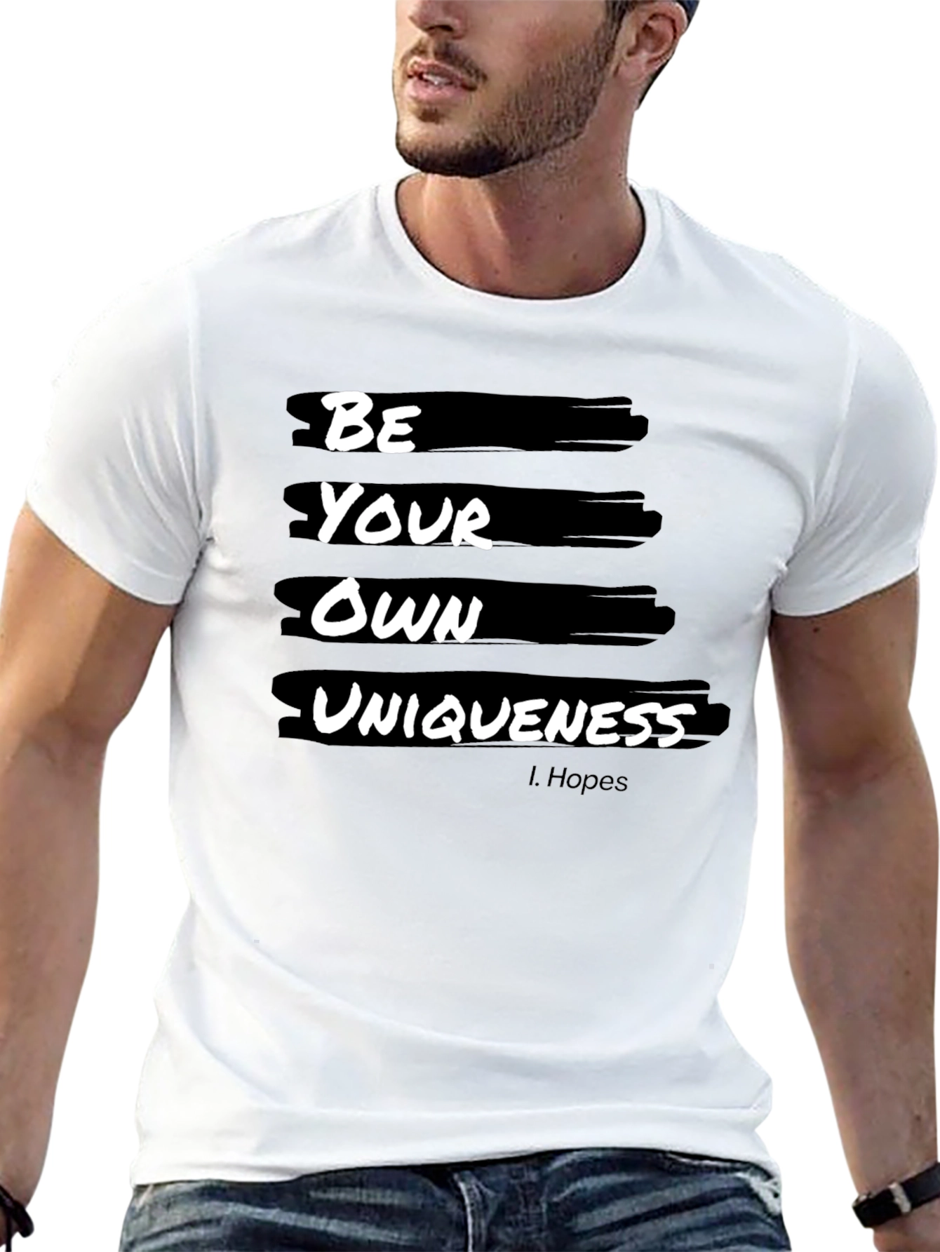 Be Your Own Uniqueness Graphic Tee - Black
