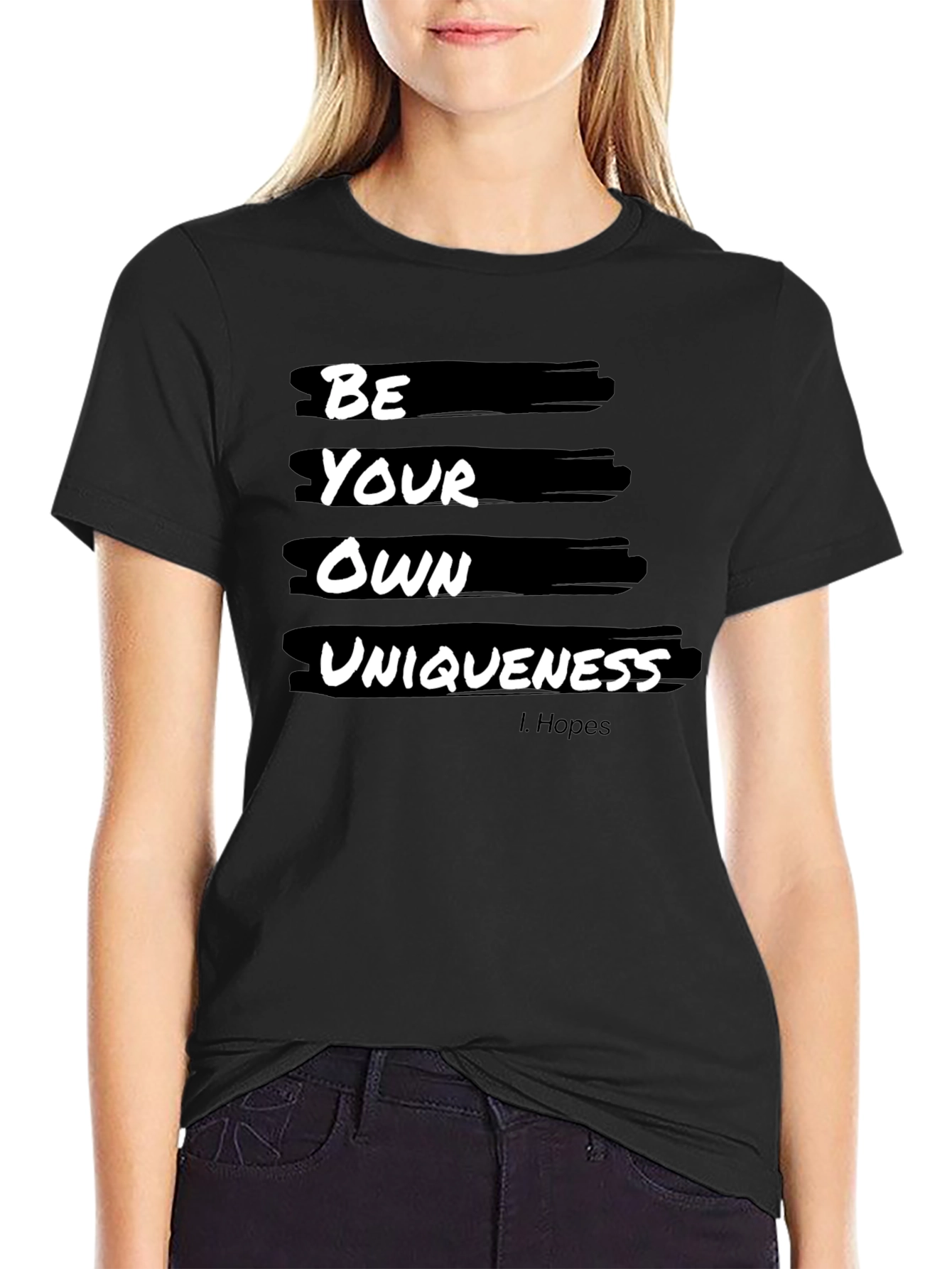 Be Your Own Uniqueness Graphic Tee - Black