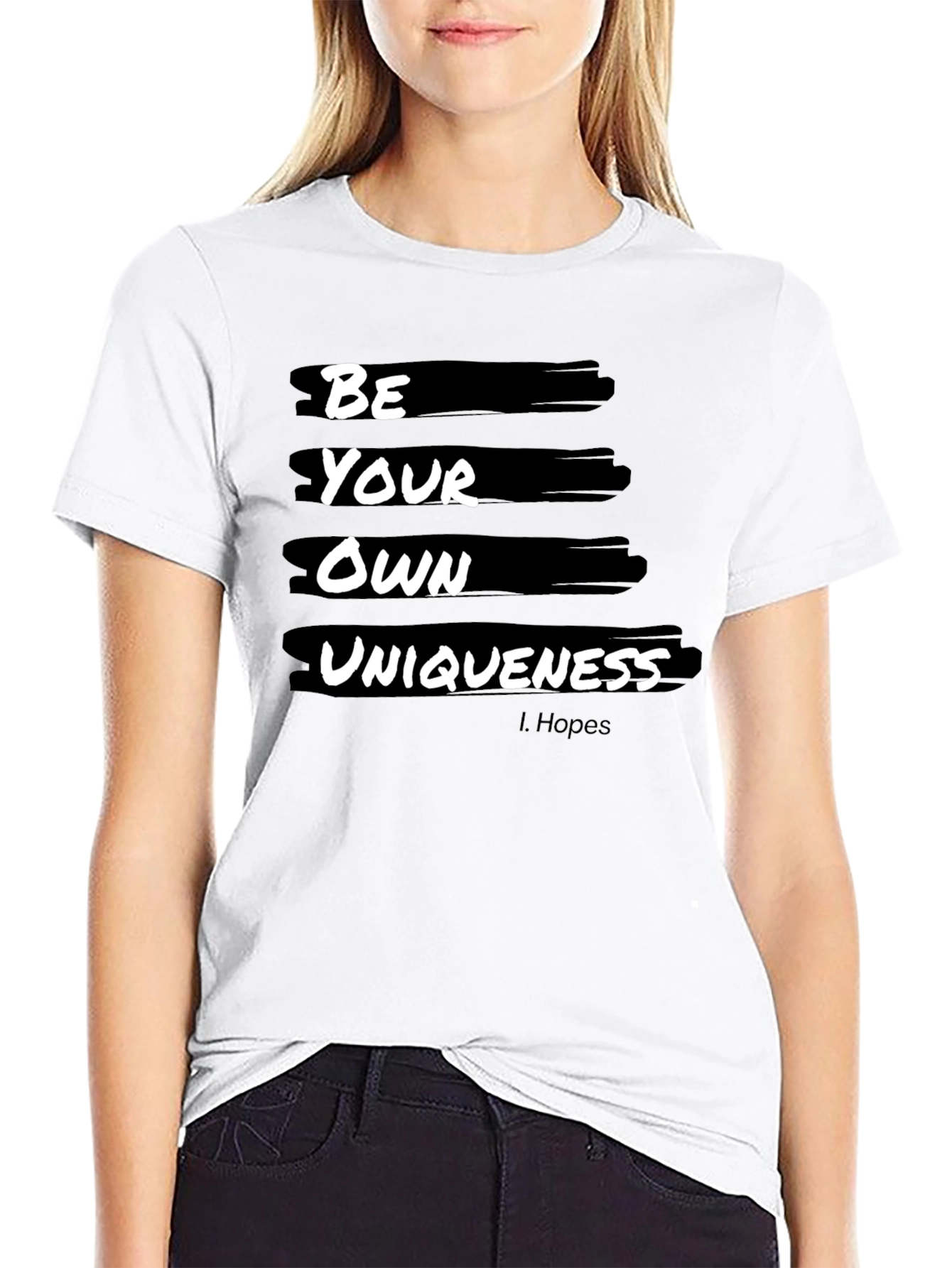 Be Your Own Uniqueness Graphic Tee - Black