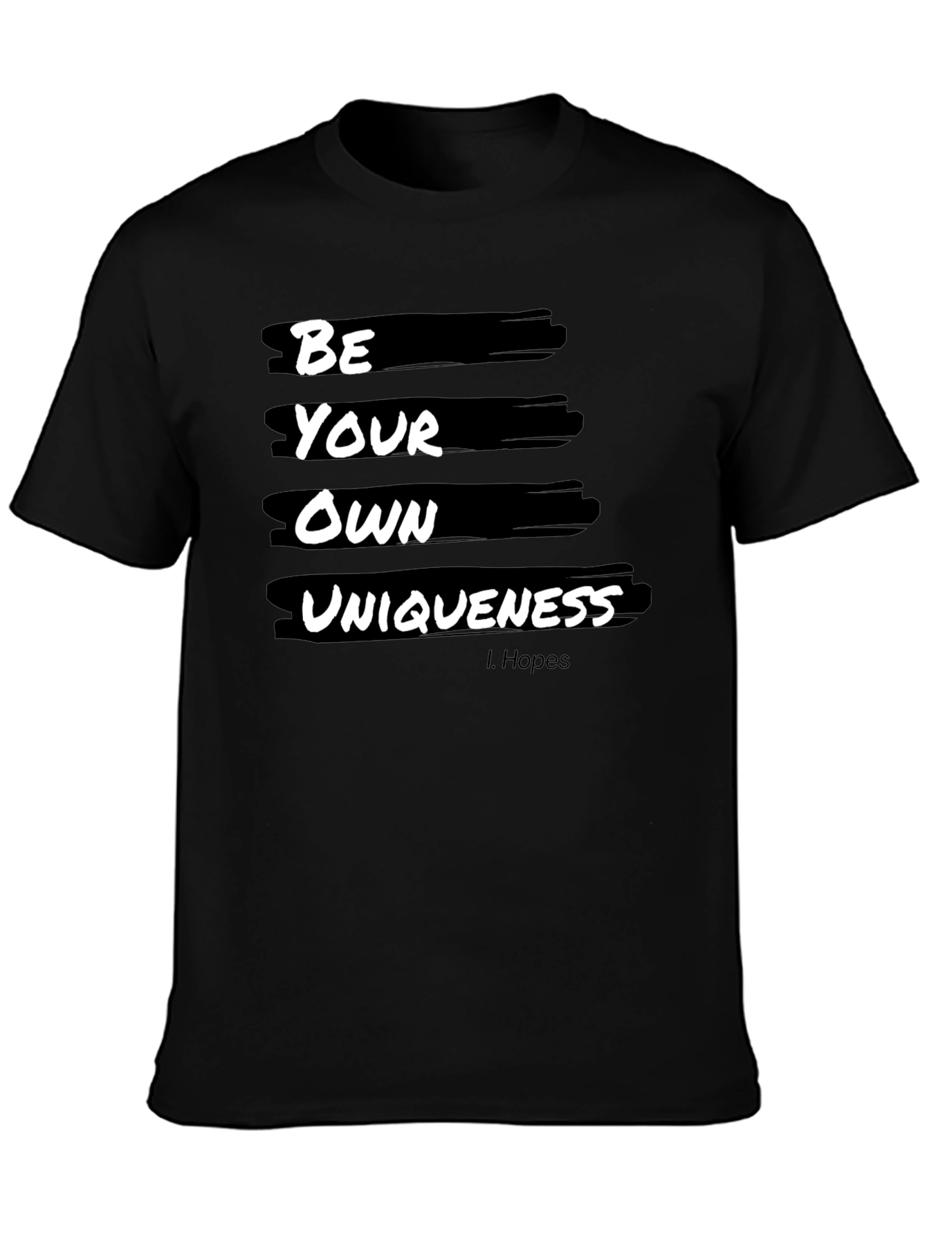 Be Your Own Uniqueness Graphic Tee - Black