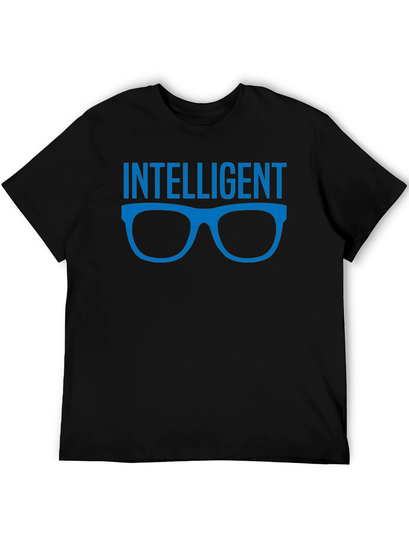 Intelligent Glasses Graphic Tee - Black Cotton T-Shirt