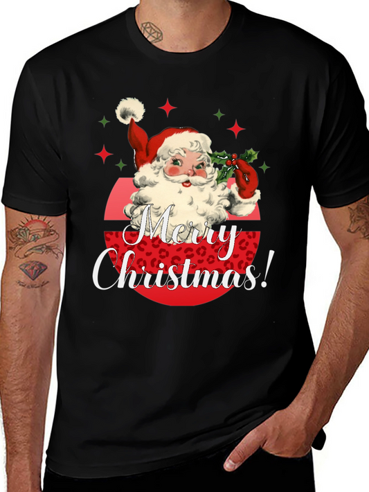 Vintage Santa Merry Christmas! Graphic Tee
