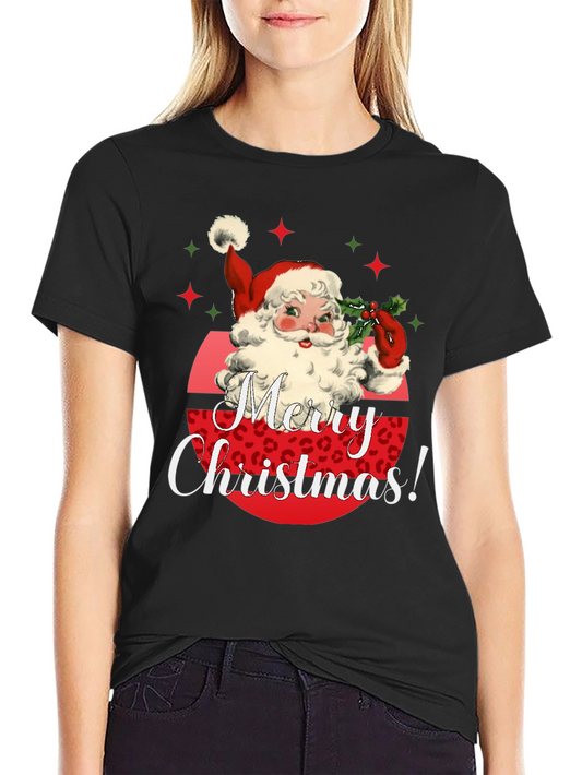 Vintage Santa Merry Christmas! Graphic Tee