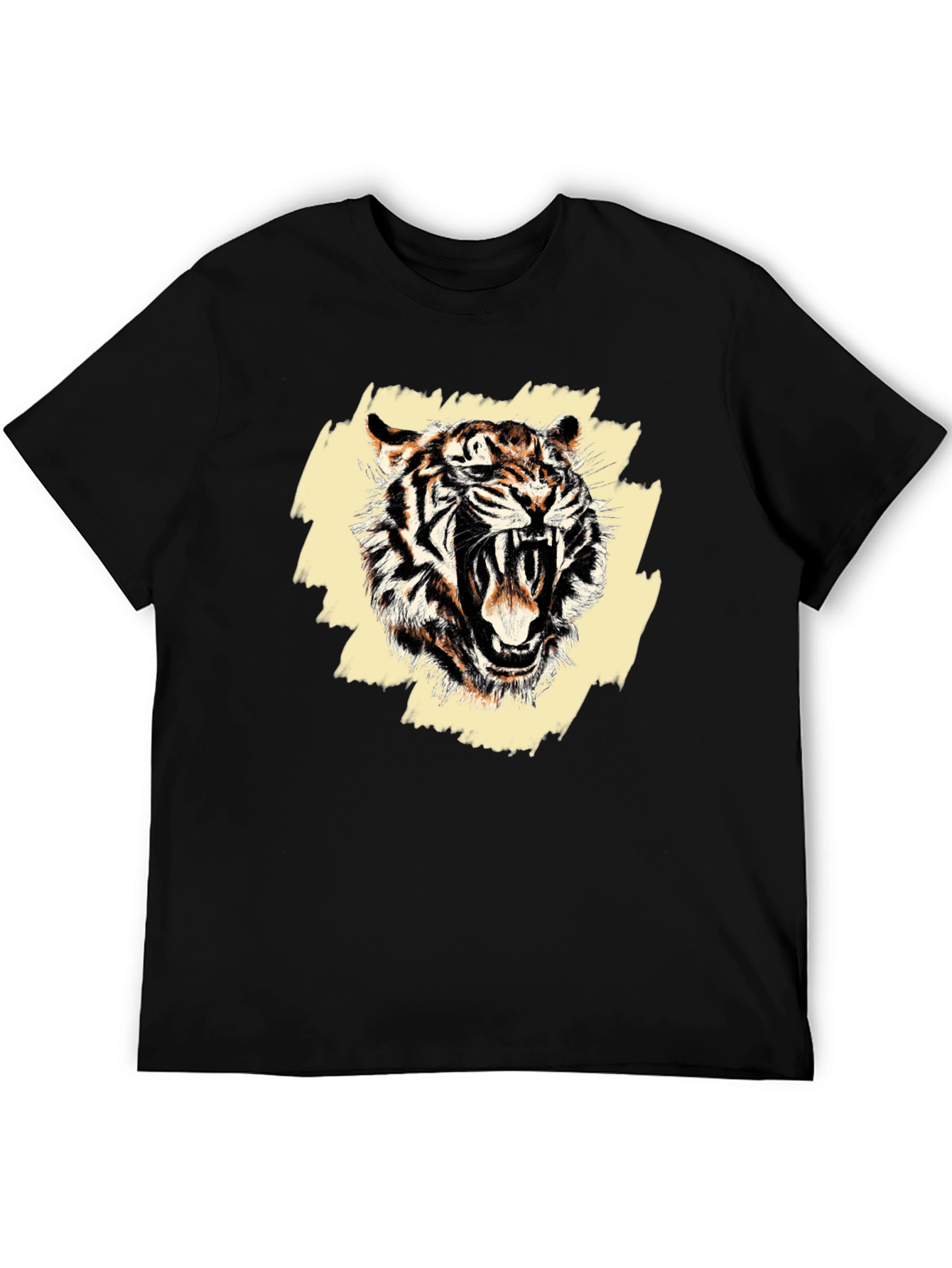 Roaring Tiger Graphic Tee - Mens Black T-Shirt