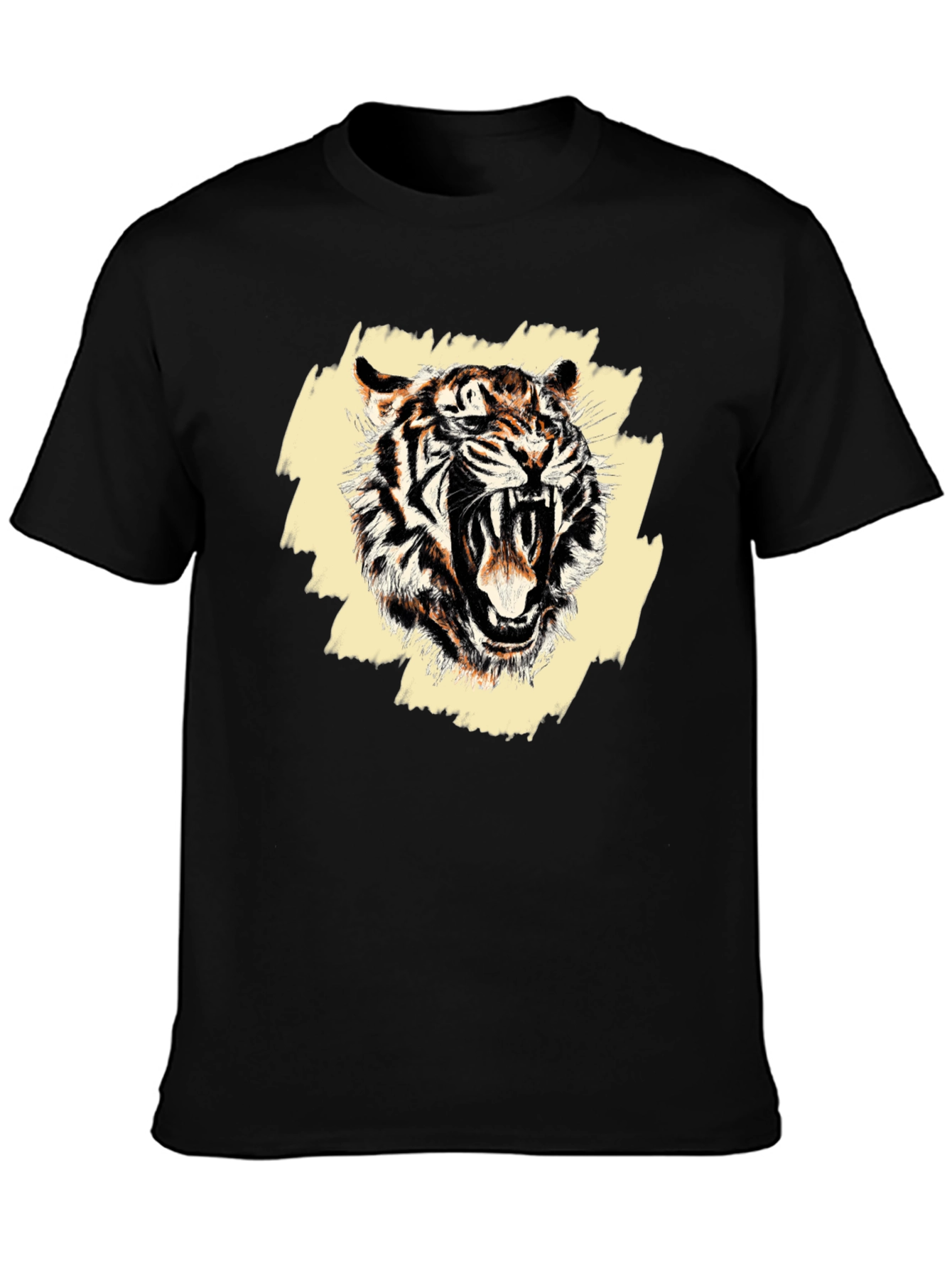 Roaring Tiger Graphic Tee - Mens Black T-Shirt