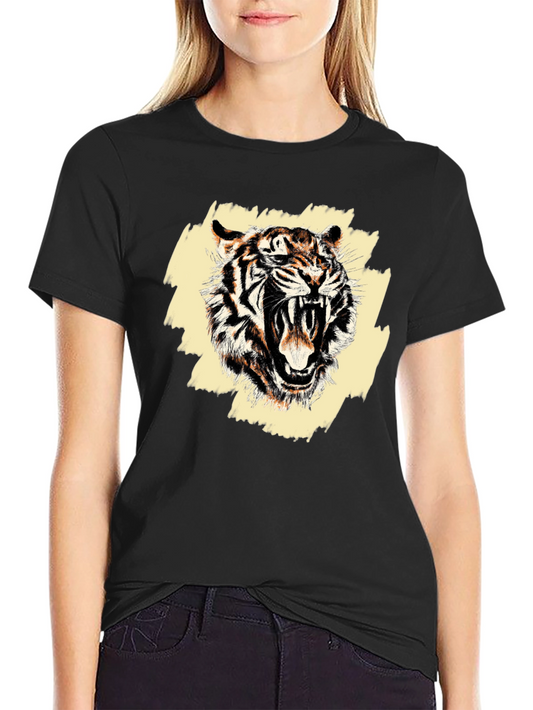 Roaring Tiger Graphic Tee - Mens Black T-Shirt