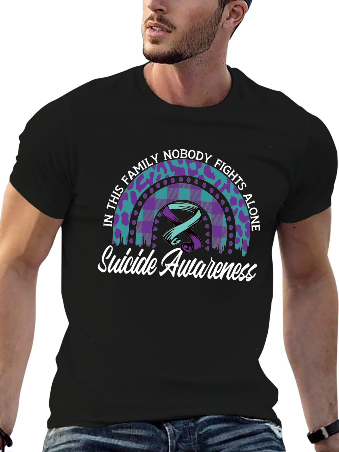 Suicide Awareness T-Shirt - Nobody Fights Alone