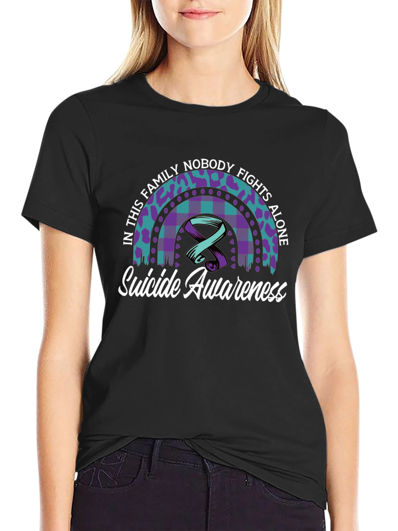 Suicide Awareness T-Shirt - Nobody Fights Alone