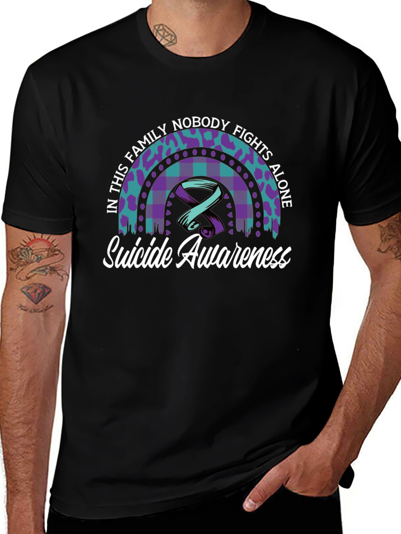 Suicide Awareness T-Shirt - Nobody Fights Alone