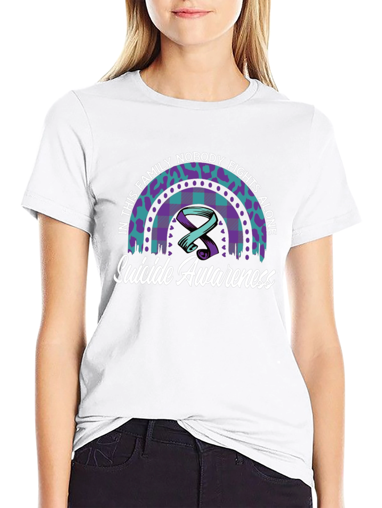 Suicide Awareness T-Shirt - Nobody Fights Alone