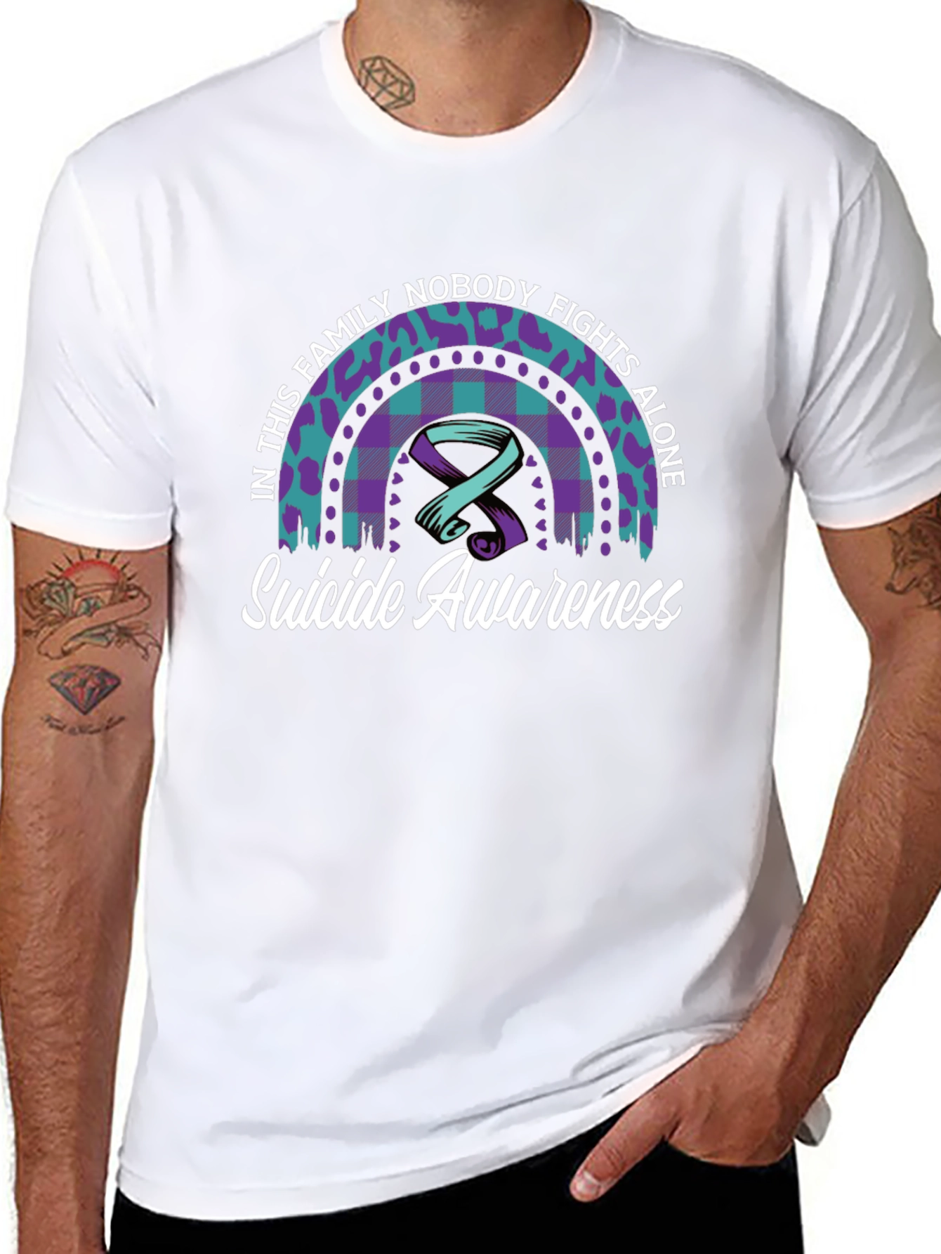 Suicide Awareness T-Shirt - Nobody Fights Alone