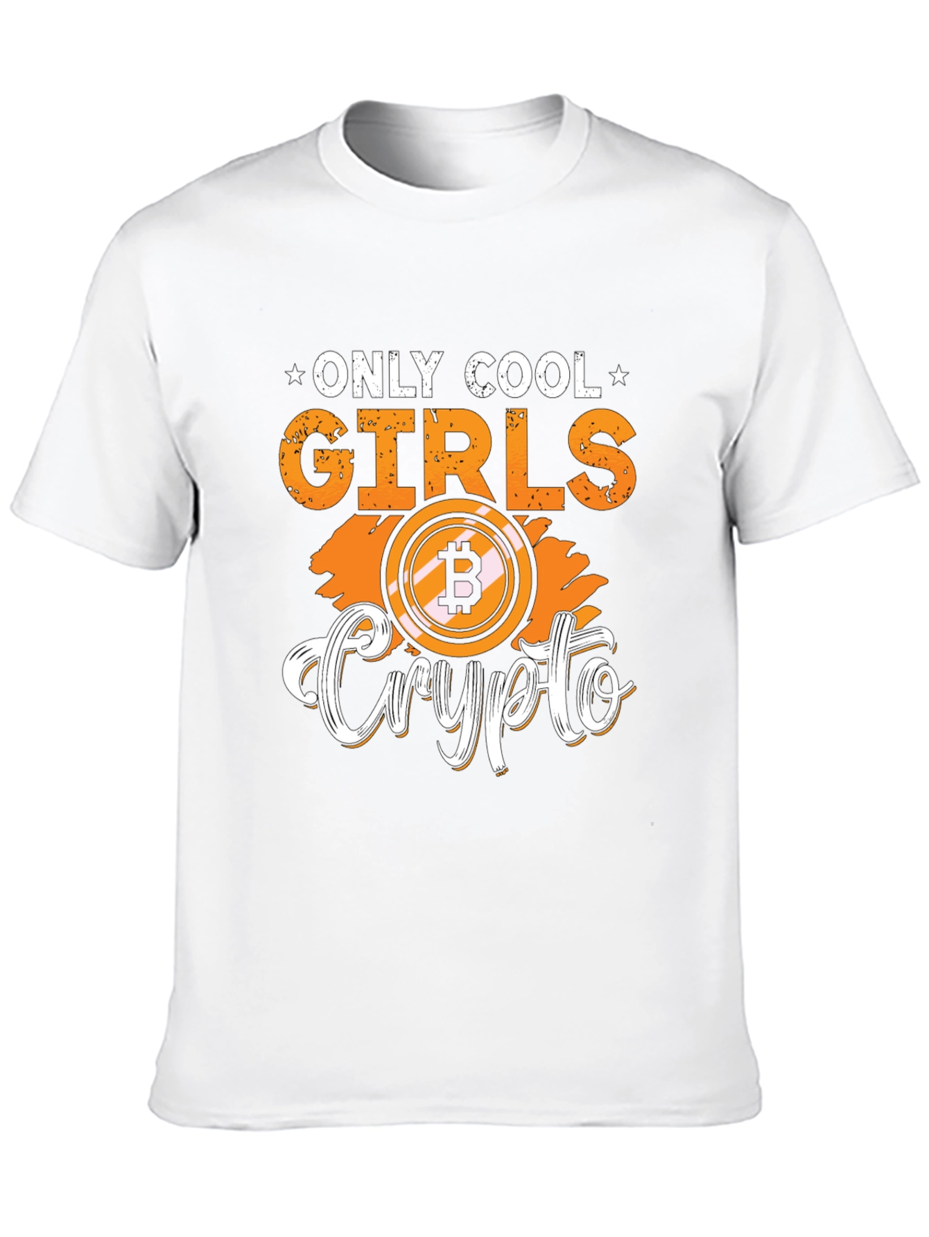 Only Cool Girls Crypto Bitcoin Black T-Shirt