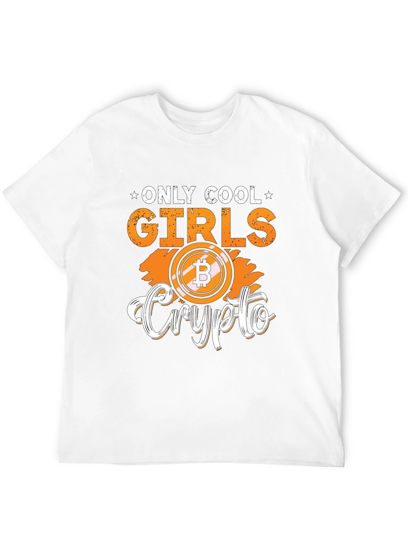 Only Cool Girls Crypto Bitcoin Black T-Shirt