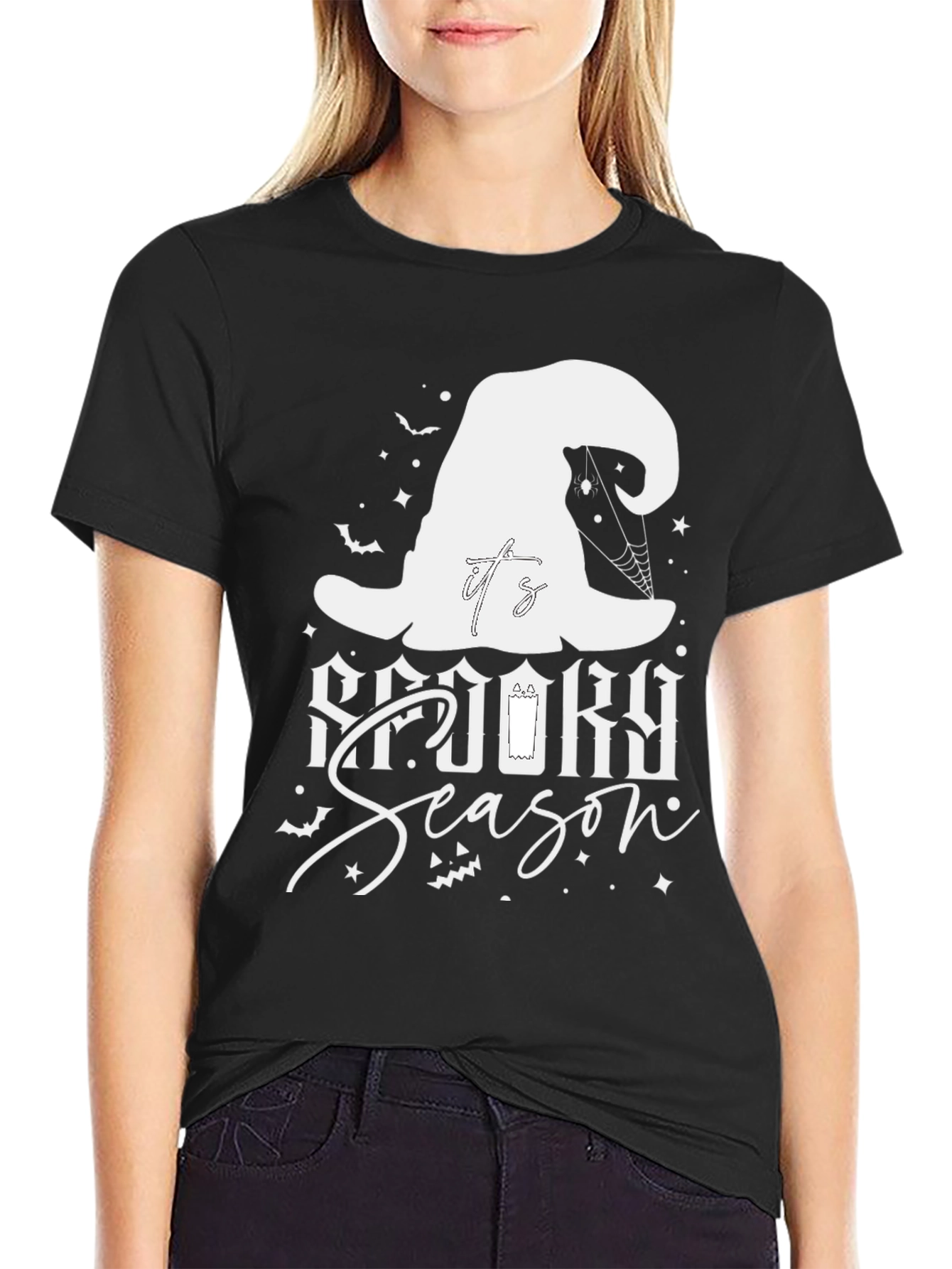 Spooky Season Halloween T-Shirt - Witch Hat Design