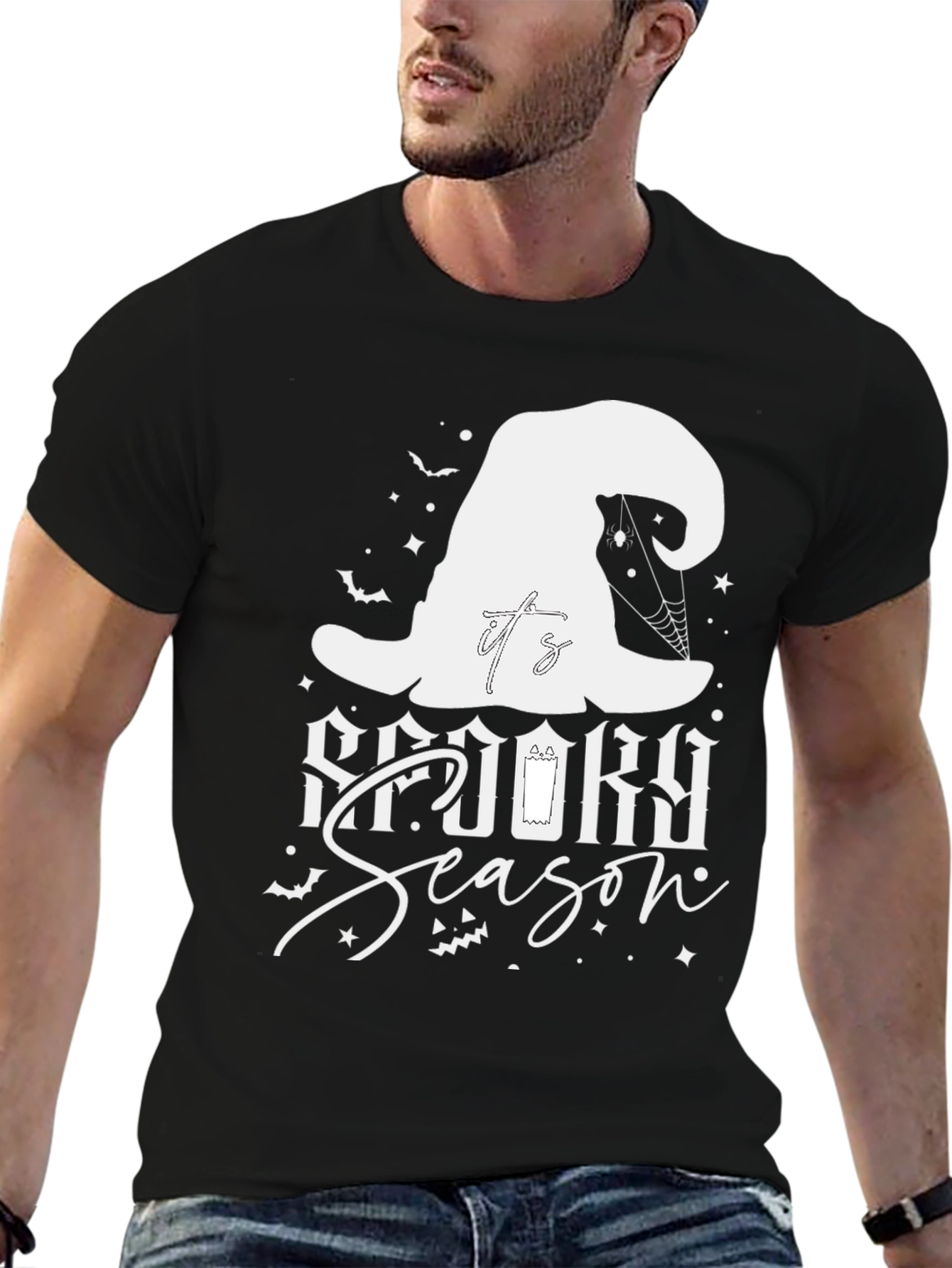 Spooky Season Halloween T-Shirt - Witch Hat Design