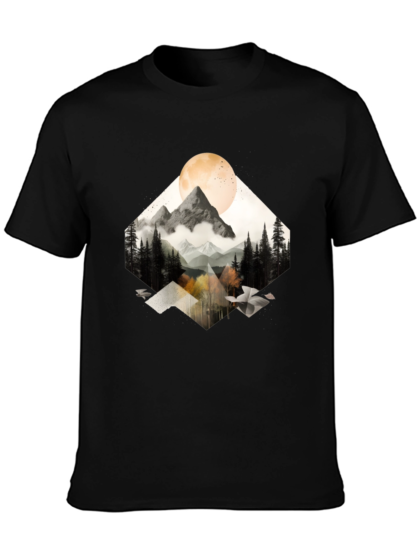 Mountain Moon Graphic Tee - Nature Inspired Style